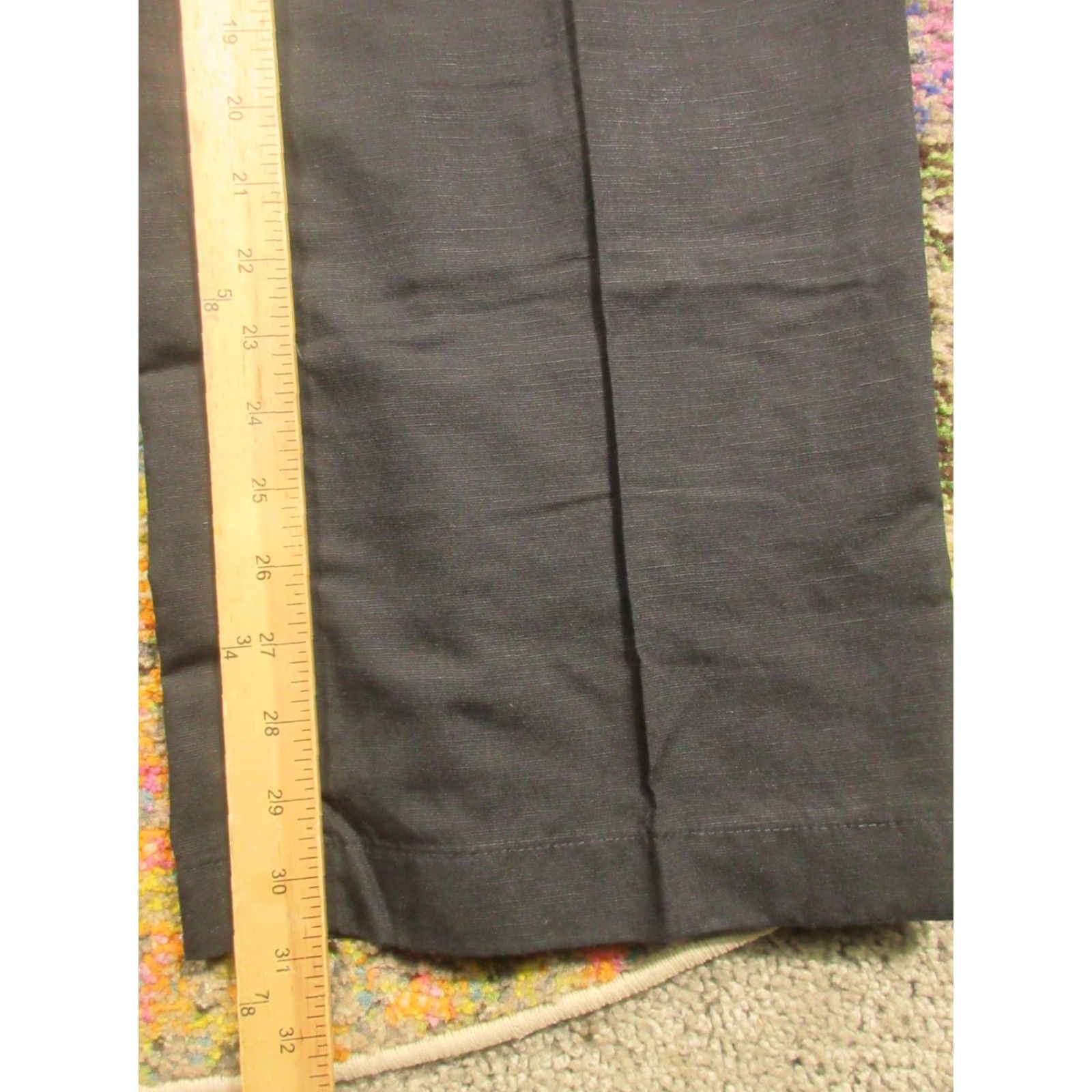 Uniqlo Uniqlo Linen Blend Dress Pants Womens M Black Wide Leg Pockets Office Retro EUC Size 32" / US 10 / IT 46 - 7 Thumbnail