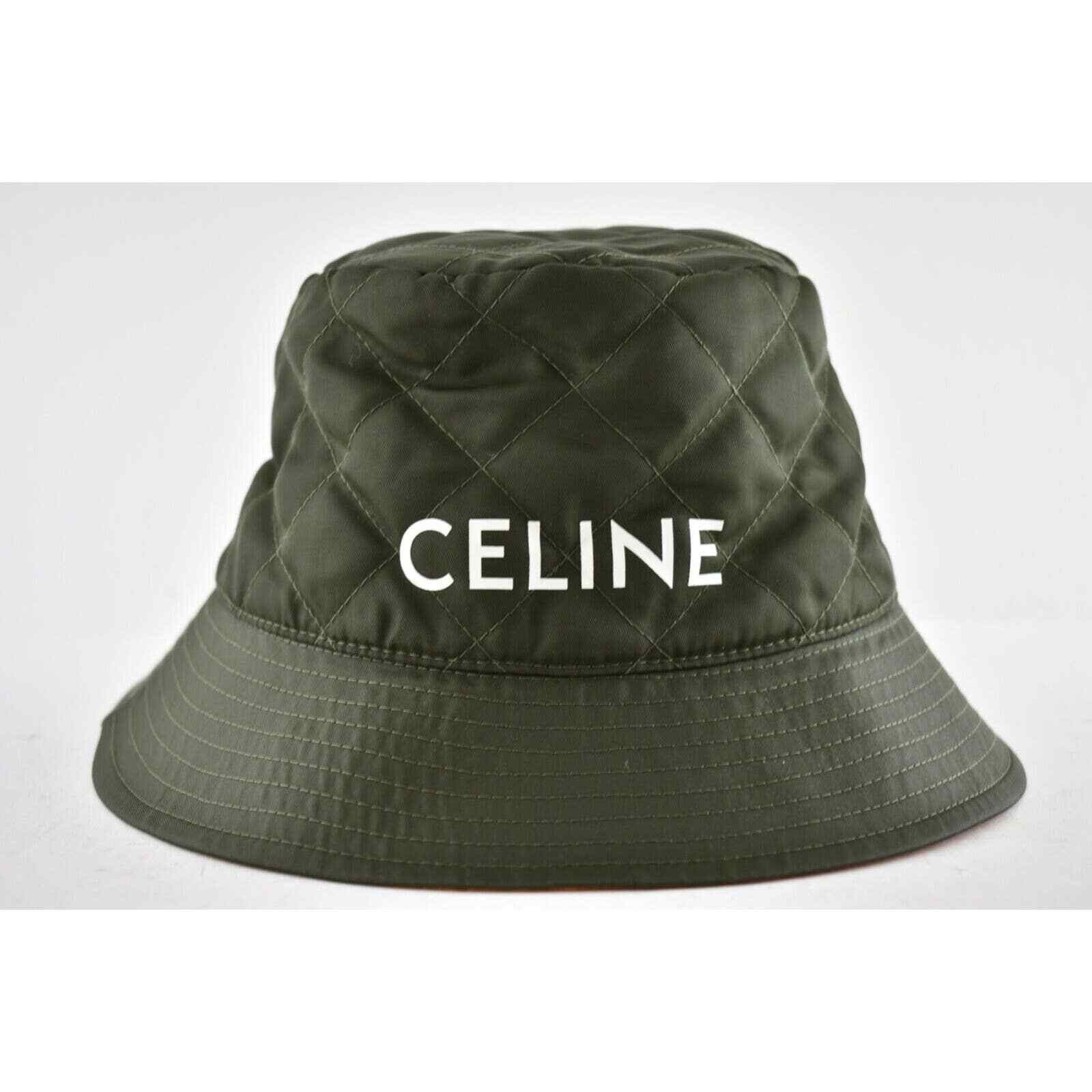 Celine Celine Paris Nylon Twill Orange Sun Bucket Hat M Medium Size ONE SIZE - 2 Thumbnail