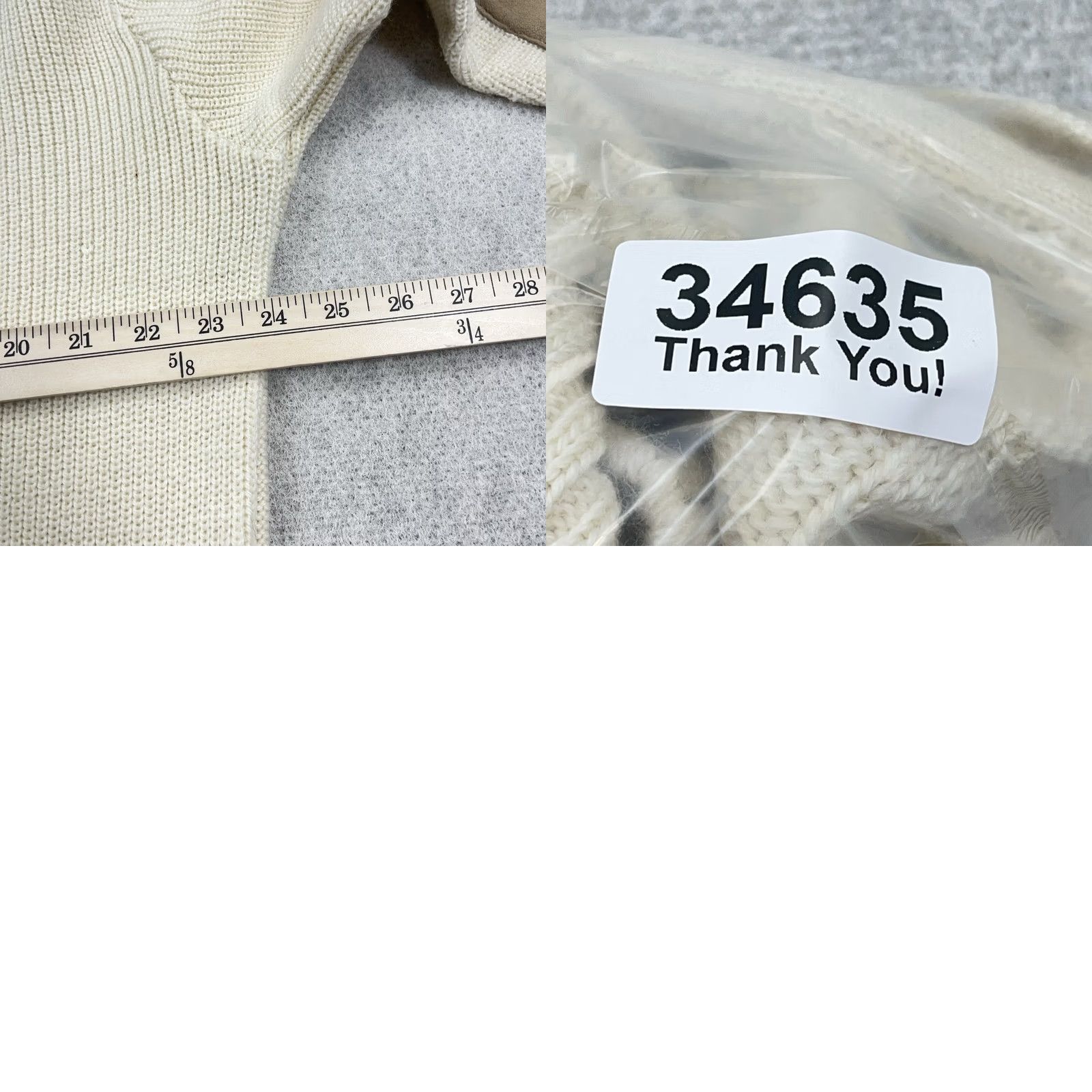 Vintage Vintage Glenhusky Cardigan Sweater XL Cream Wool Knit Elbow Pads Scotland Size US XL / EU 56 / 4 - 9 Thumbnail