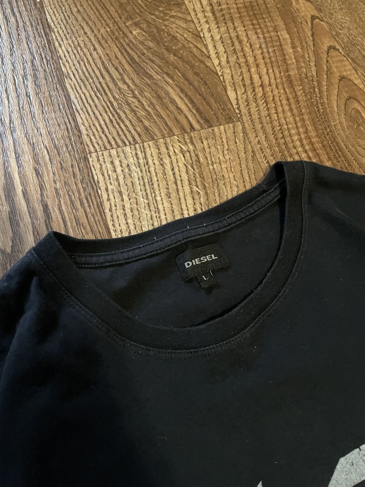 Diesel Vintage Big logo Y2K Diesel Black T-shirt Size US L / EU 52-54 / 3 - 4 Thumbnail
