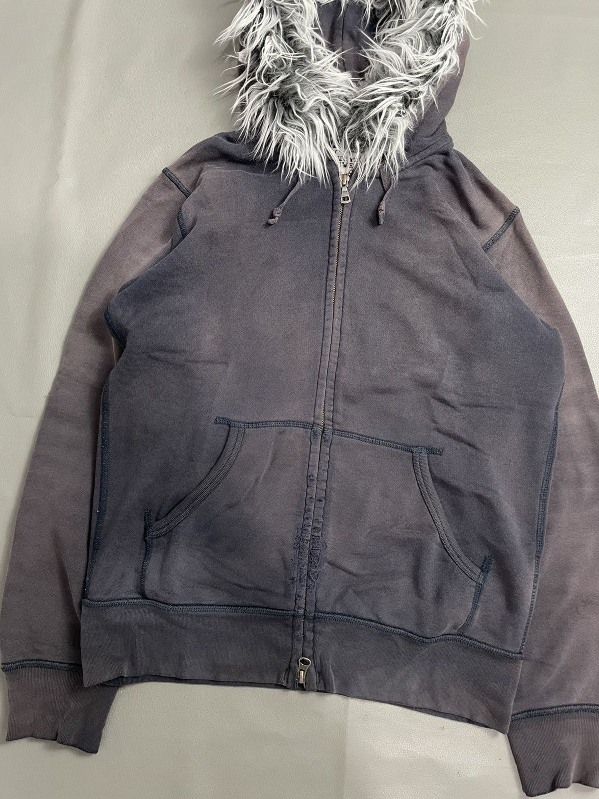 Japanese Brand Japanese Sun faded Fur Hoodie Size US M / EU 48-50 / 2 - 2 Thumbnail