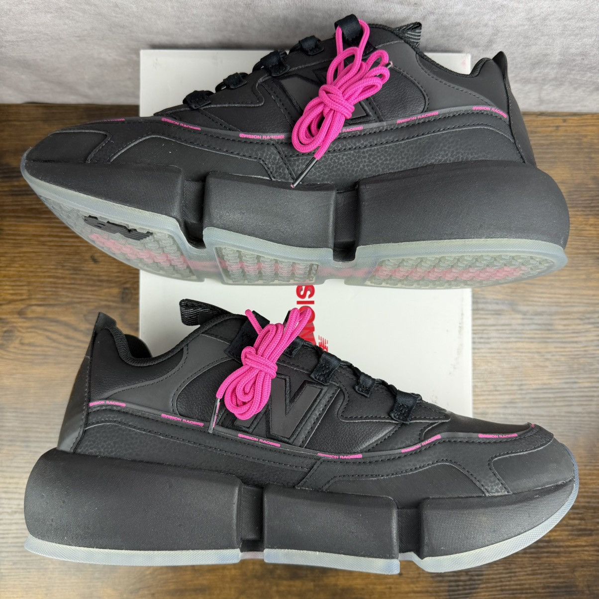 New Balance NEW New Balance Vision Racer Jaden Smith Black Pink MSVRCJSH Size US 14 / EU 47 - 4 Thumbnail