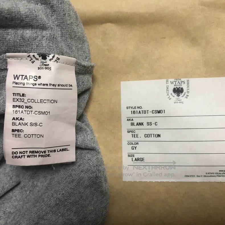 Wtaps Wtaps Gray short-sleeved shirt Size US L / EU 52-54 / 3 - 8 Thumbnail