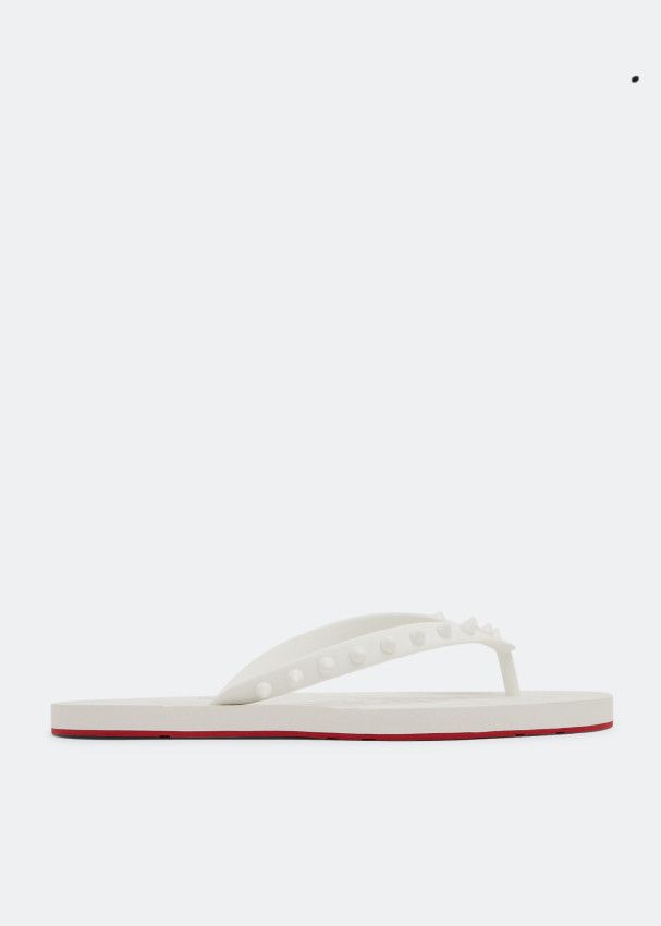 o1bcso1str1024 Loubi Flip Flat in White