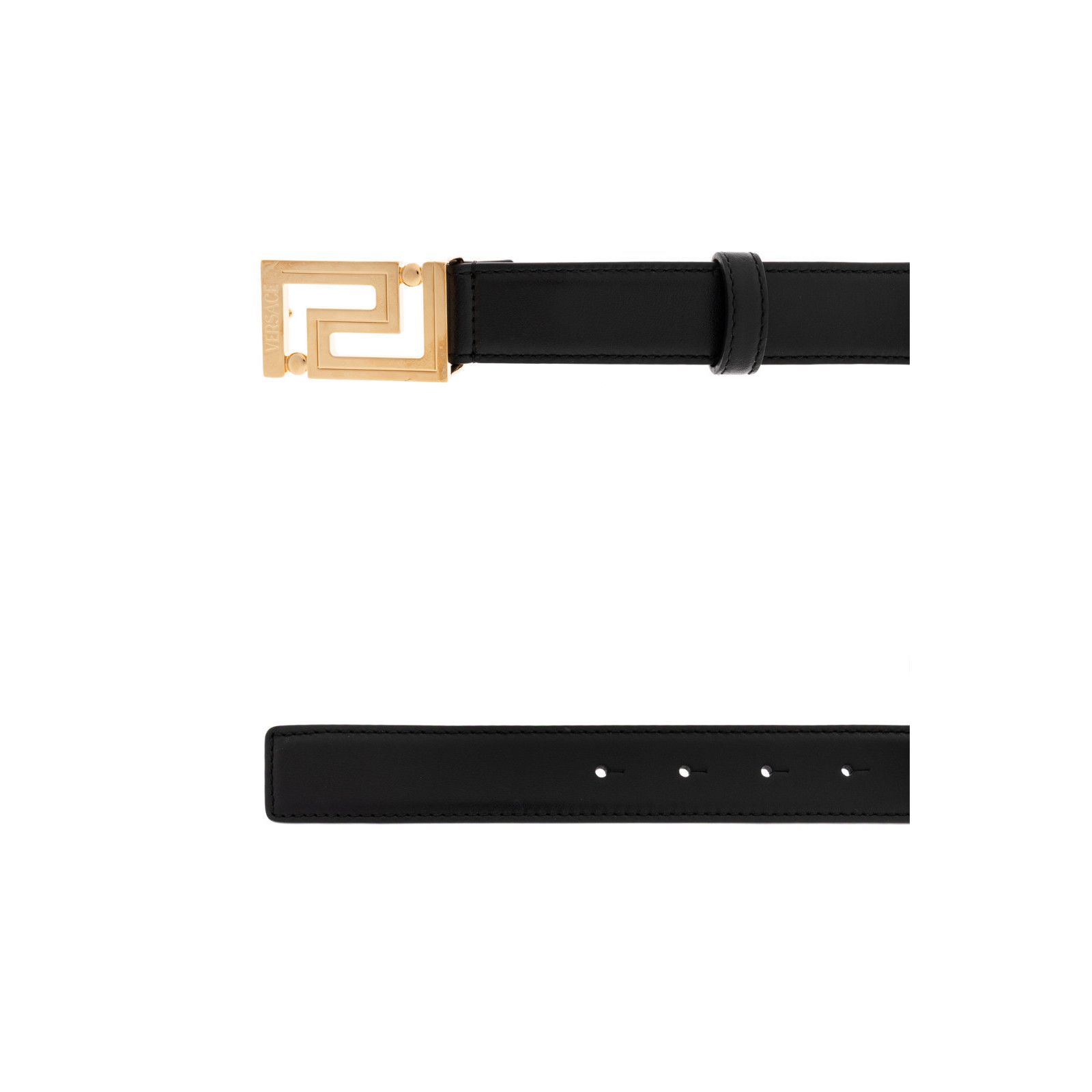 Versace VERSACE Black Leather Belt New & Authentic (Men's size:75;) Size ONE SIZE - 3 Thumbnail