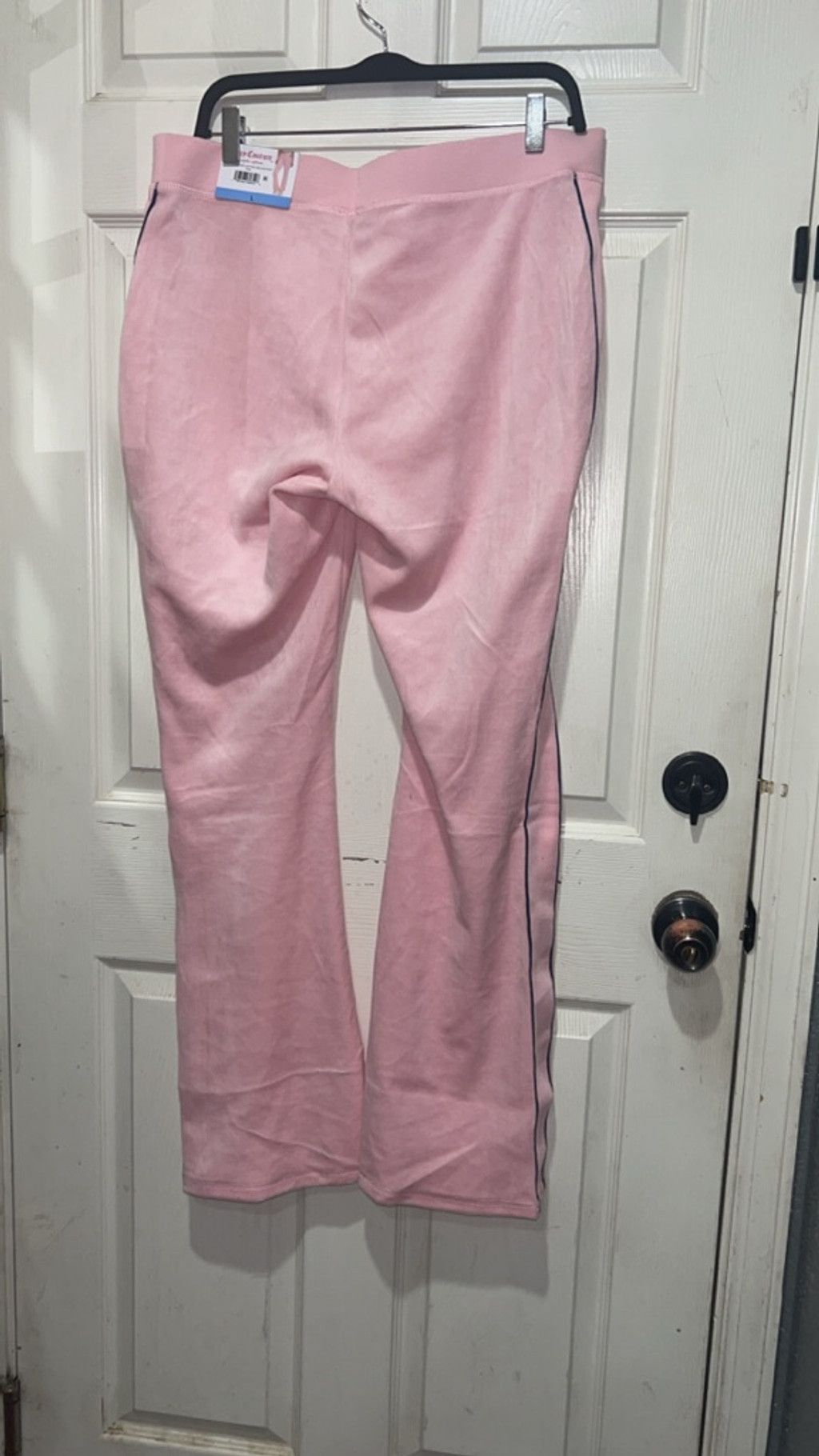 Juicy Couture Women's Juicy Couture Pink Velour Track Pants with Black Size 33" - 4 Thumbnail