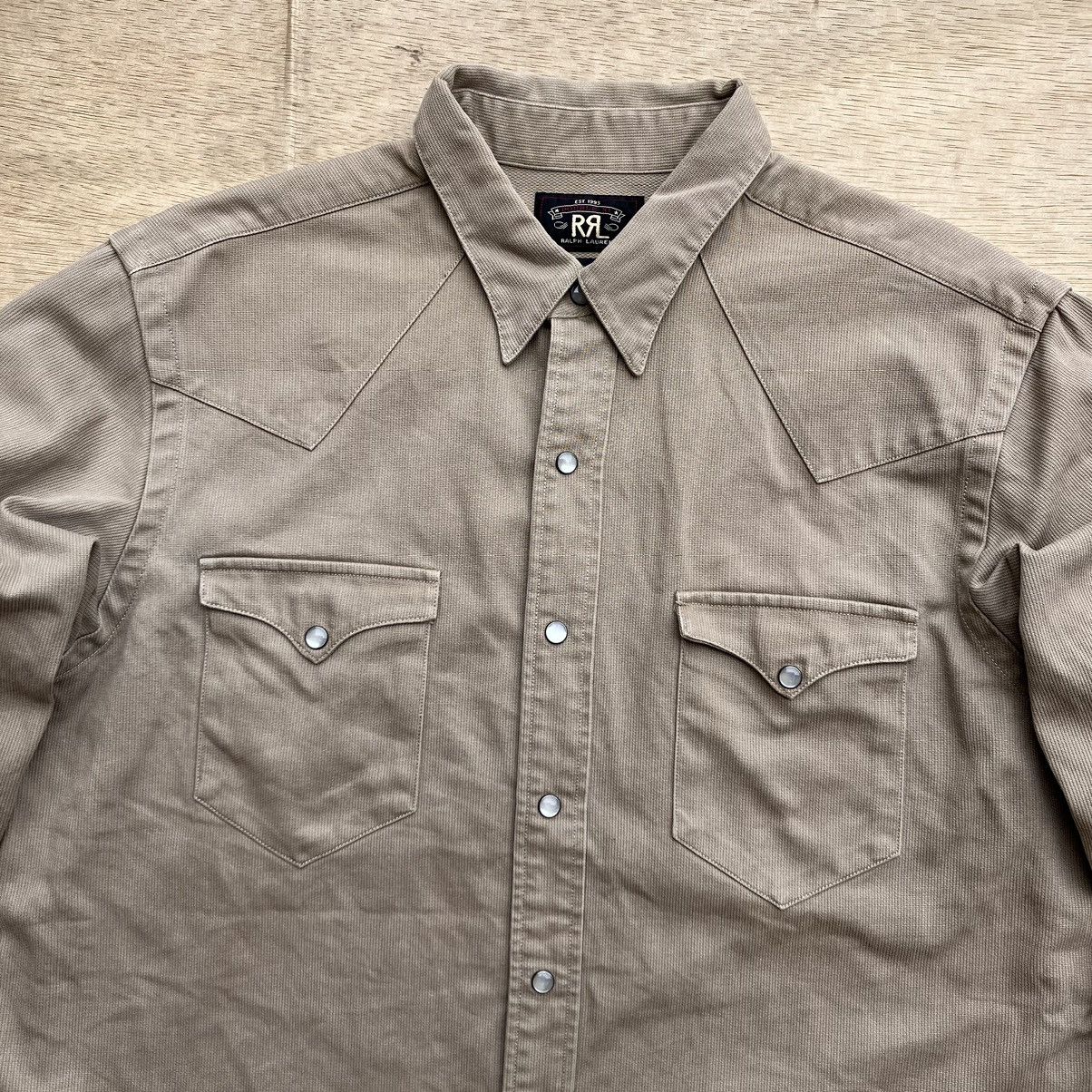 Polo Ralph Lauren × Ralph Lauren × Vintage POLO RALP LAUREN DOUBLE R L WESTERN LOMG SLEEVE Size US L / EU 52-54 / 3 - 3 Thumbnail