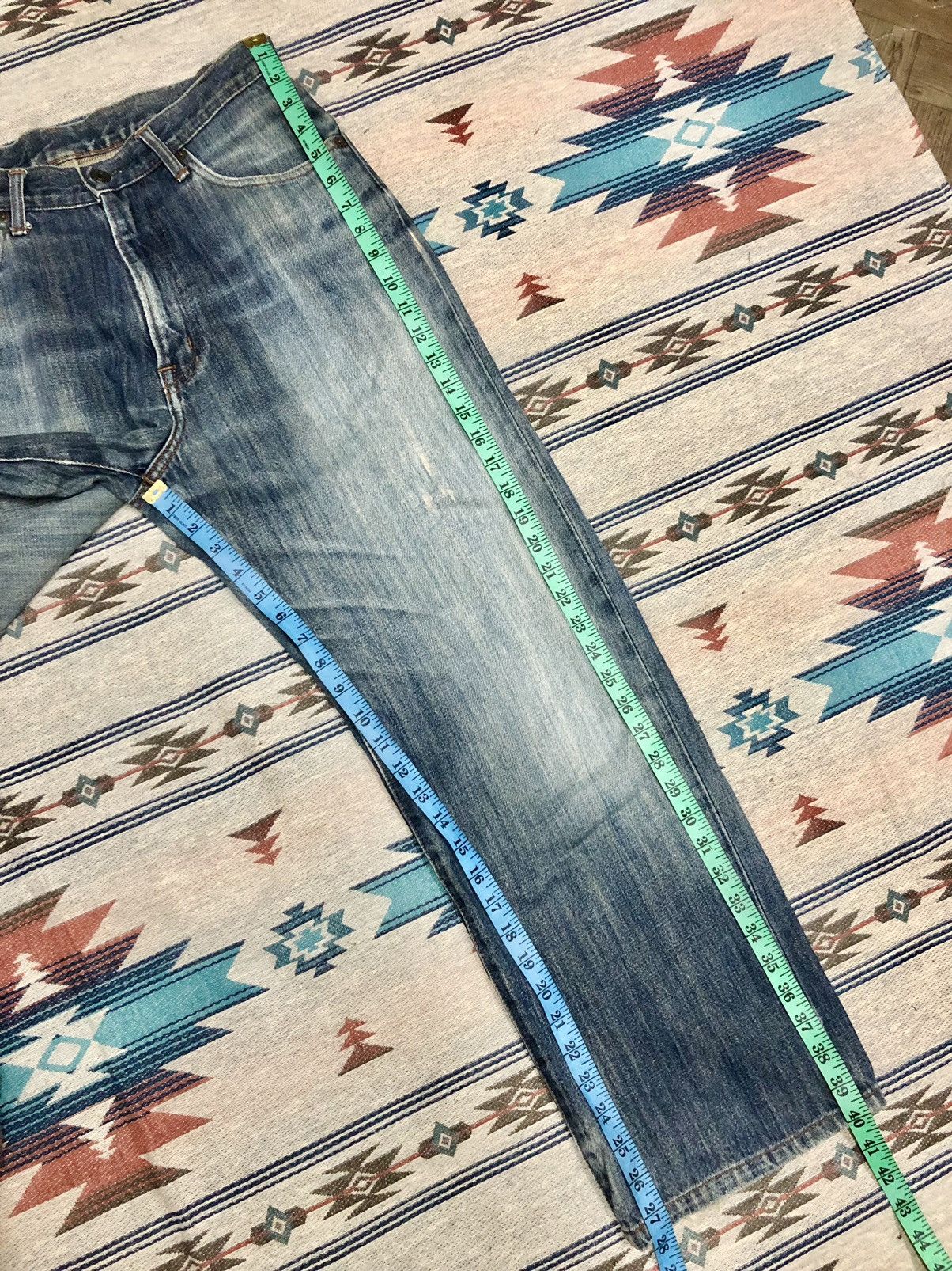 Japanese Brand WIDE LEG GOLD RUSH DISTRESSED DENIM Size US 30 / EU 46 - 10 Thumbnail