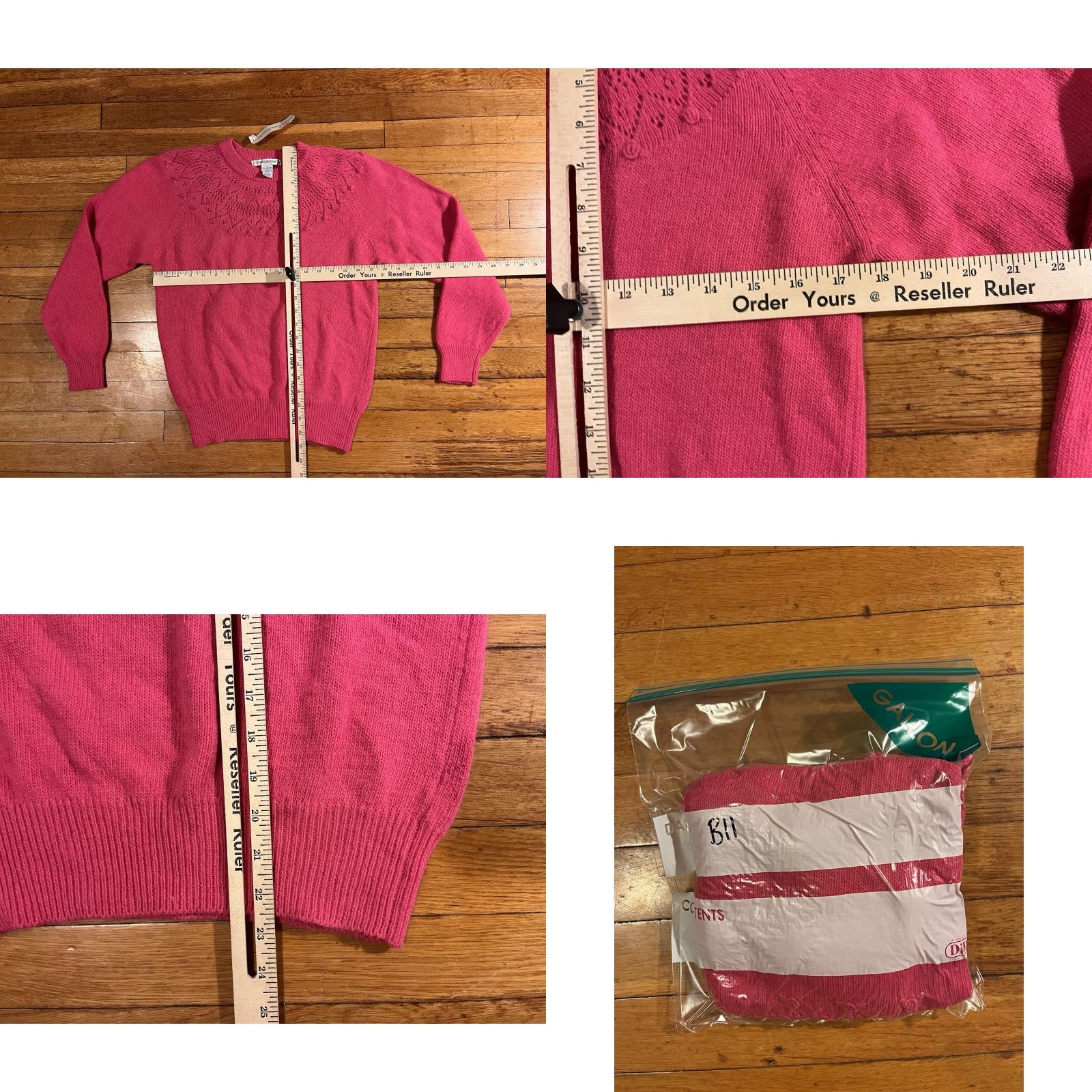 Vintage VINTAGE Spring Avenue Yoke Sweater Women’s Small Pink Angora Wool Blend Knit Sweater Pullover Size S / US 4 / IT 40 - 8 Thumbnail