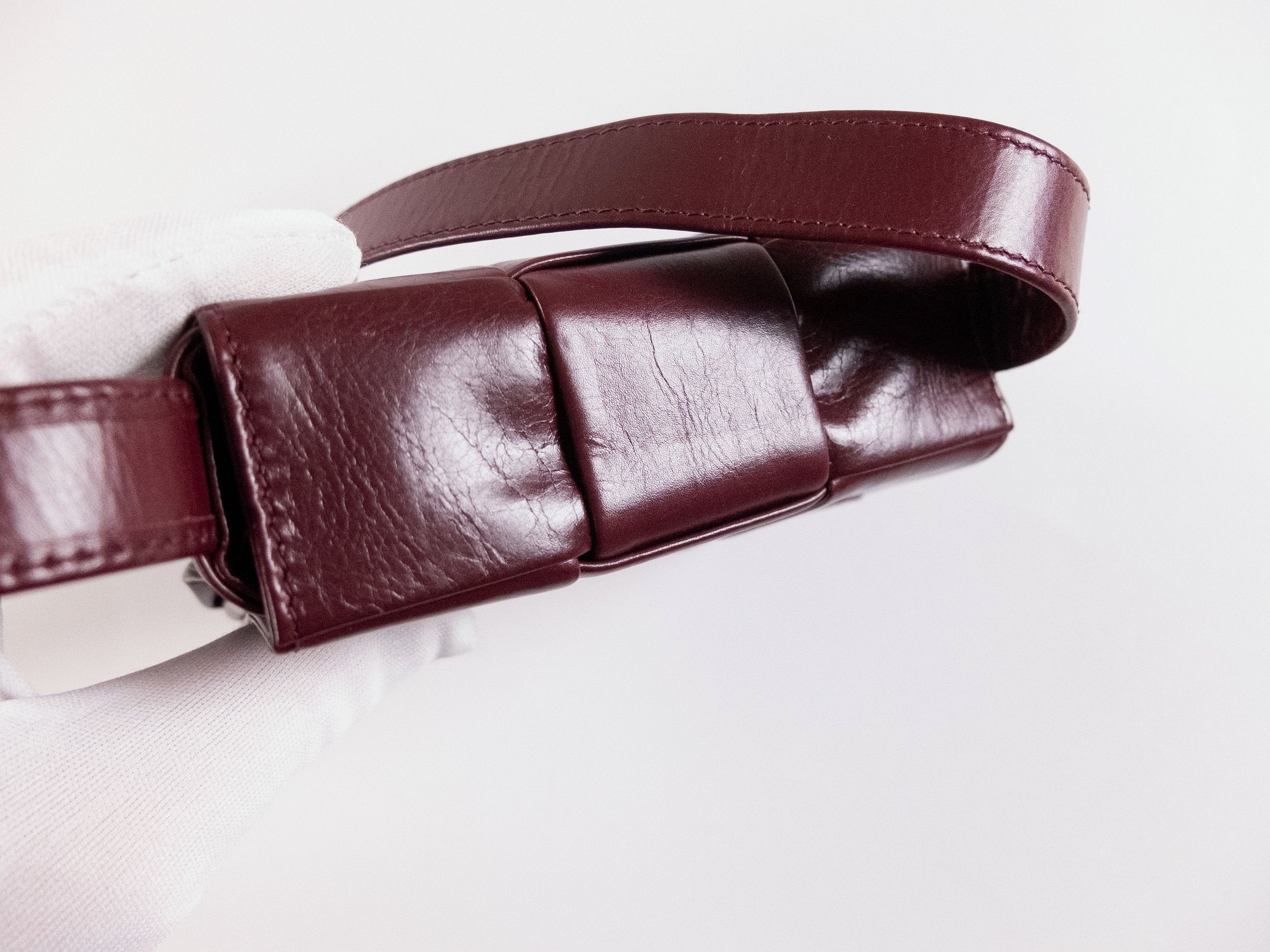 Bottega Veneta BOTTEGA VENETA Candy Cassette burgundy leather mini bag Size ONE SIZE - 5 Thumbnail