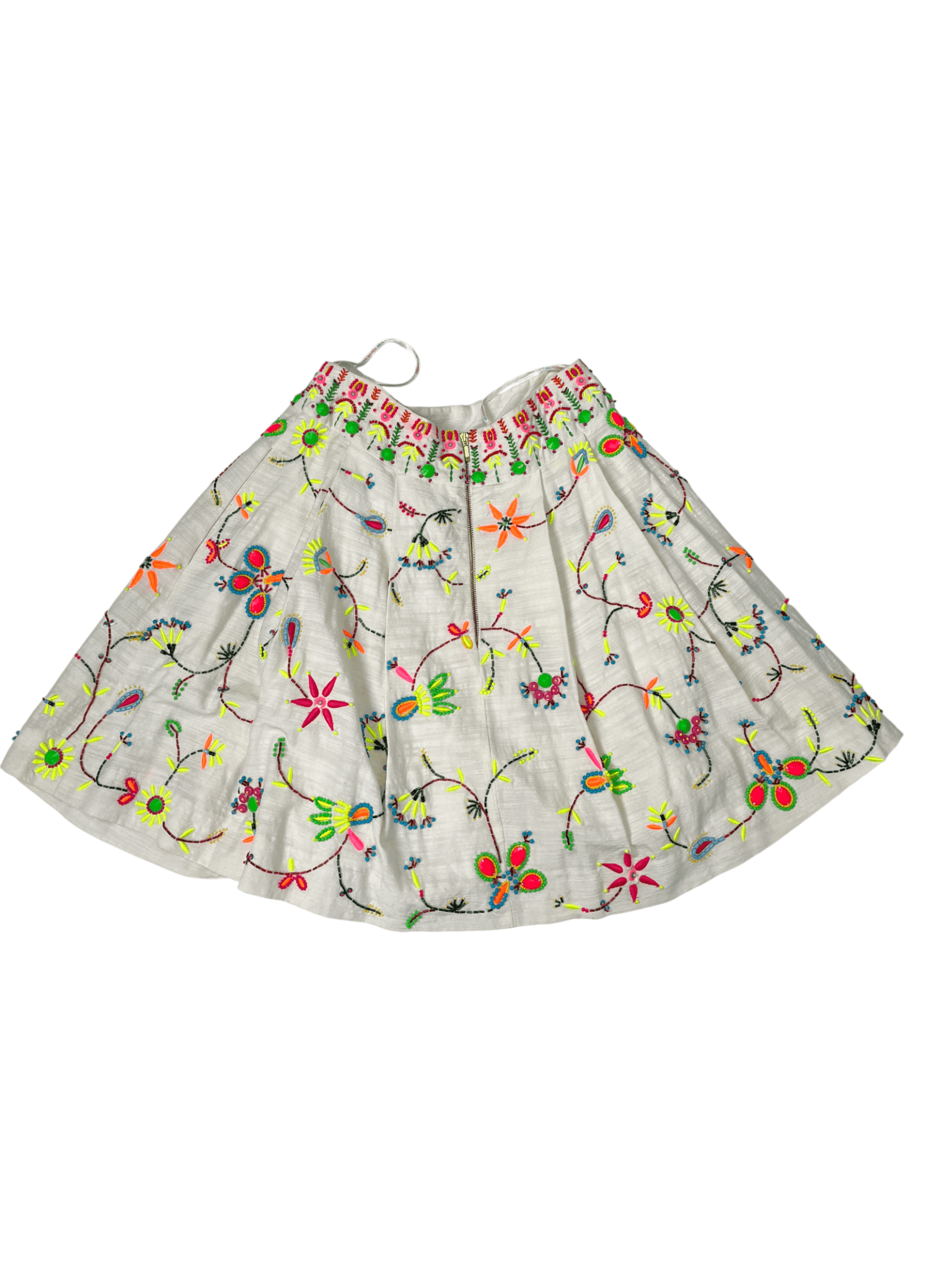 Manish Arora Manish Arora Beige Beaded A-Line Skirt Size 27" / US 4 / IT 40 - 2 Thumbnail