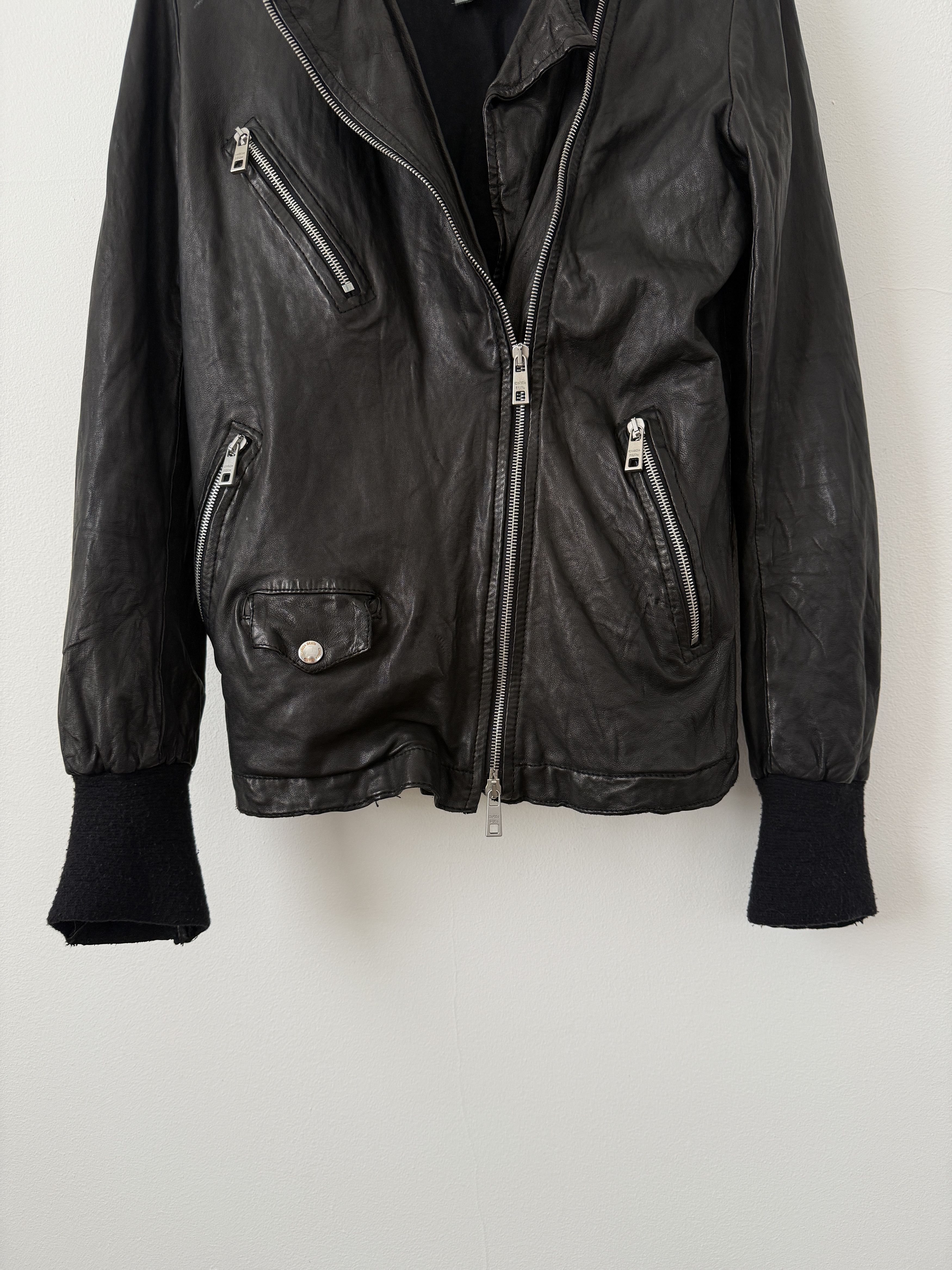 Giorgio Brato Leather Zipper Moto Jacket Size M / US 6-8 / IT 42-44 - 7 Thumbnail