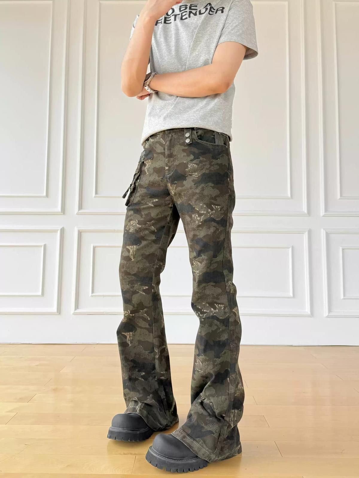 Other Camo Cargo Flared Pants Size US 30 / EU 46 - 3 Thumbnail