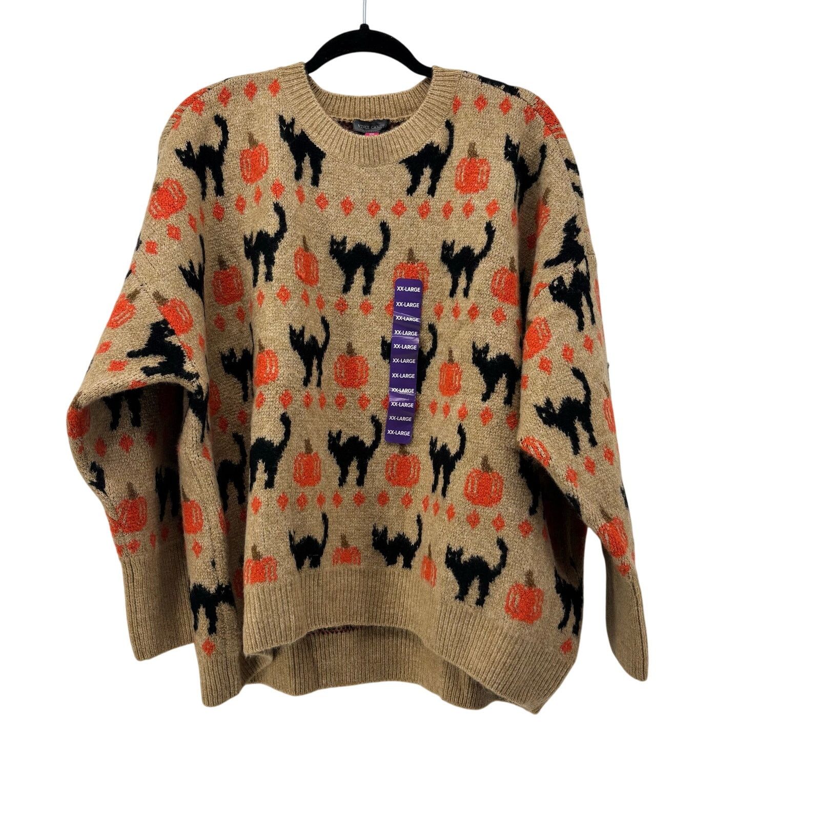 Vince Camuto Vince Camuto Size XXL Womens Sweater Black Cat Pumpkin Fall Size XXL / US 16-18 / IT 52-54 - 1 Thumbnail