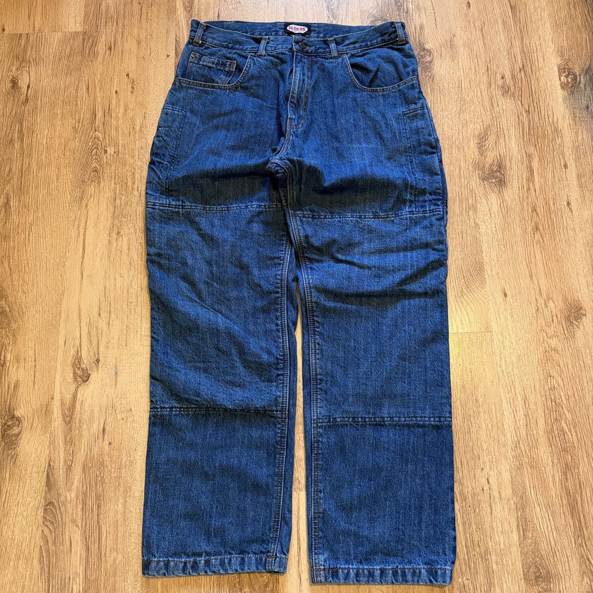Other Sliders Blue Double Knee jeans with kevlar lining for bikers Size US 34 / EU 50 - 1 Thumbnail