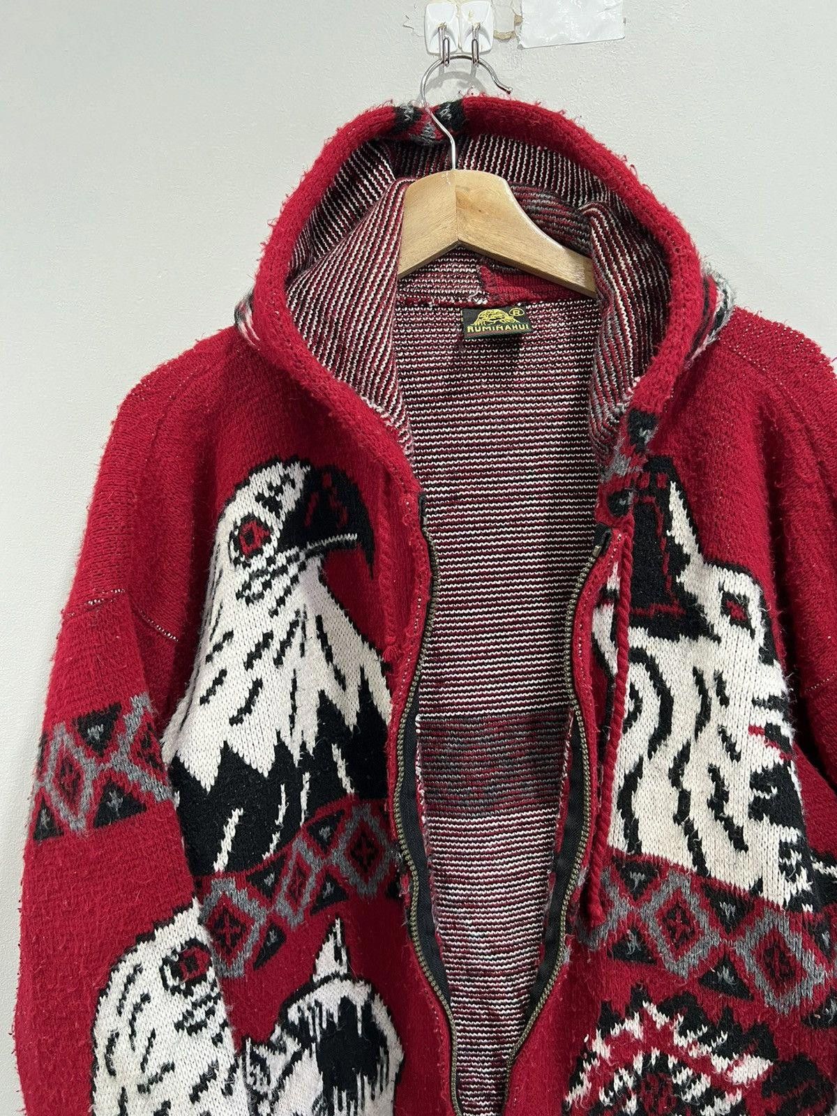 Vintage Vintage Hooded Fleece Animal wolf eagle sweater zip Size US L / EU 52-54 / 3 - 6 Thumbnail