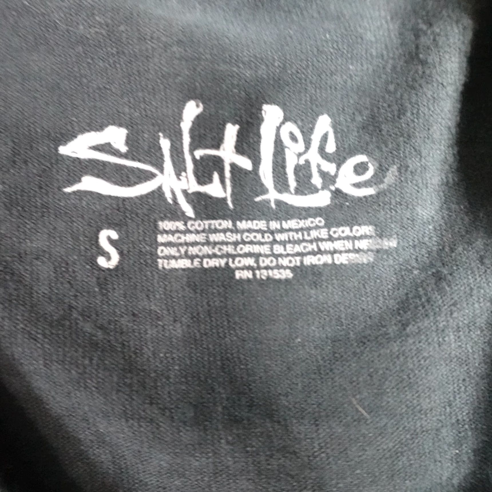Vintage Salt Life Shirt Small Black Cotton Double Sided Skull Moon Marlin T-Shirt Men XS S? Size US S / EU 44-46 / 1 - 6 Thumbnail