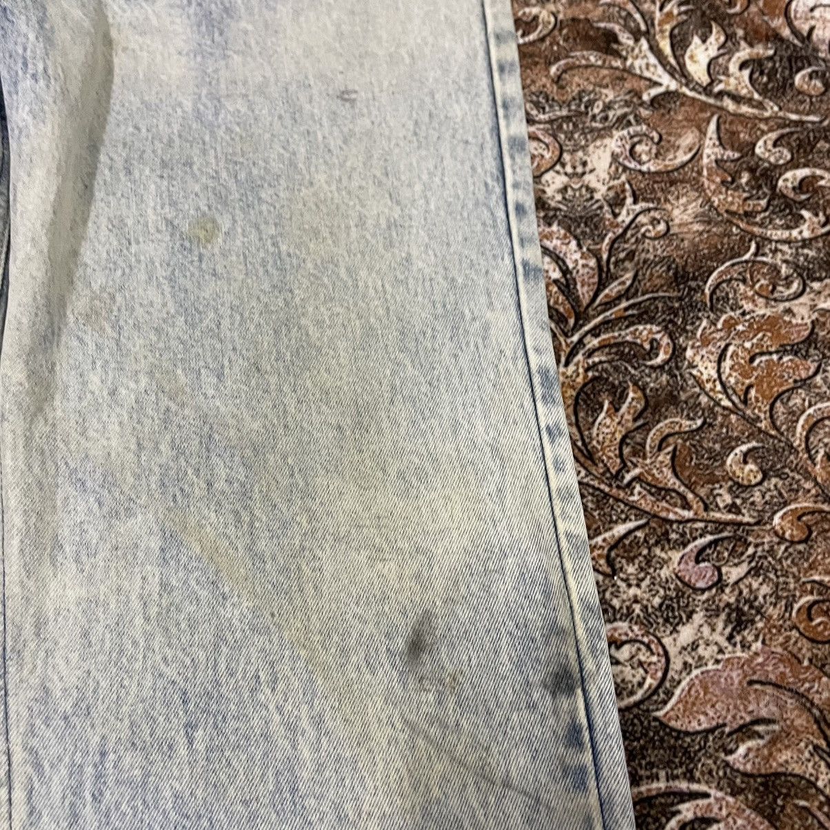 Lee 🔥Vintage 80s Lee Riders Stoned Washed Distress Denim Jeans Size US 31 - 9 Thumbnail