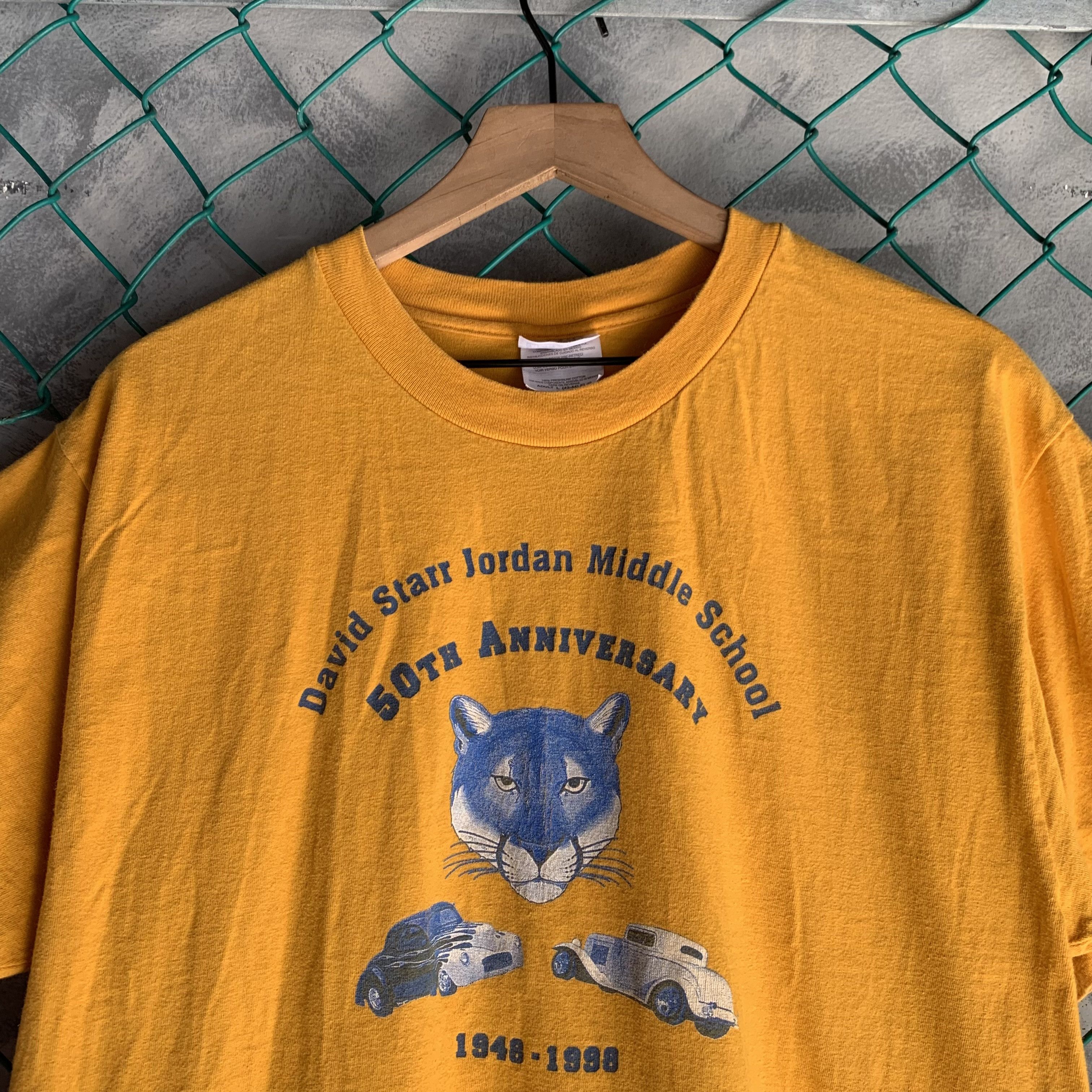 Hanes Hanes Beefy T Shirt Men's Size Large Yellow Size US L / EU 52-54 / 3 - 2 Thumbnail