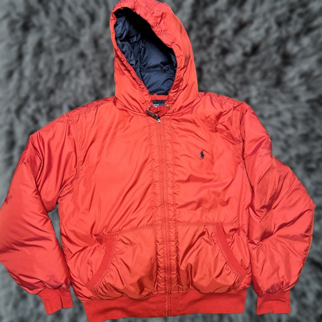 Polo Ralph Lauren VTG 90s Polo Ralph Lauren Feather Down Red Puffer Jacket XL Full Zip Ski Winter Jacket Size US XL / EU 56 / 4 - 1 Thumbnail