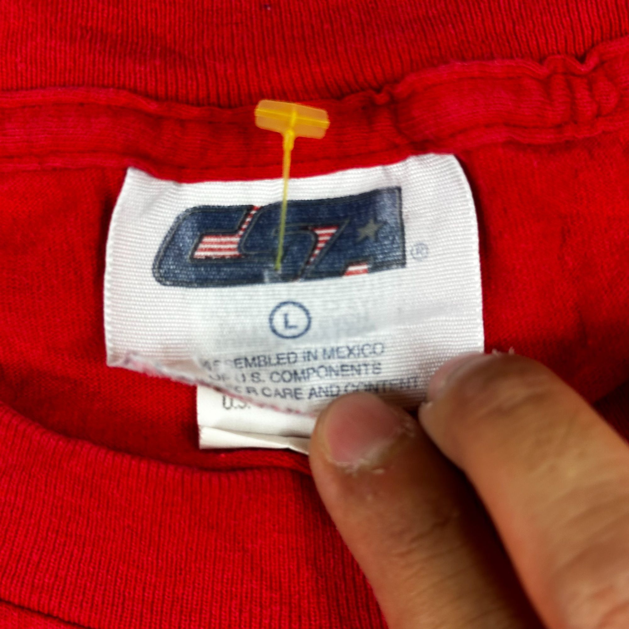 Gildan Texas Rangers Red T-Shirt L Gildan Graphic Tee 100% Cotton C Size US L / EU 52-54 / 3 - 3 Thumbnail