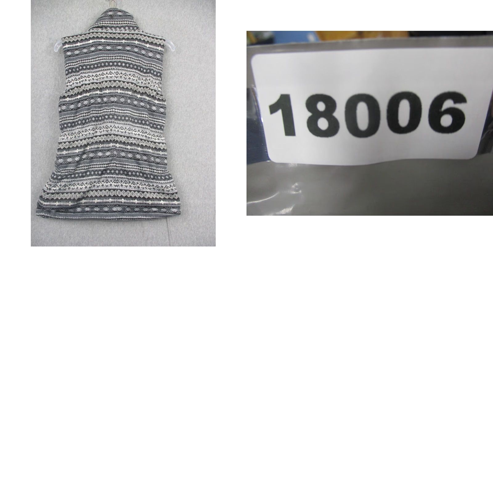 Athleta Athleta Vest Womens Small Gray Fair Isle Knit Funnel Collar Puffer Sweater Size S / US 4 / IT 40 - 9 Thumbnail