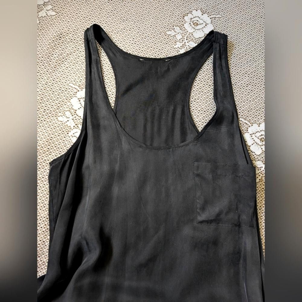 Designer Vintage 90s Basics Black Maxi Tank Dress Size M / US 6-8 / IT 42-44 - 3 Thumbnail