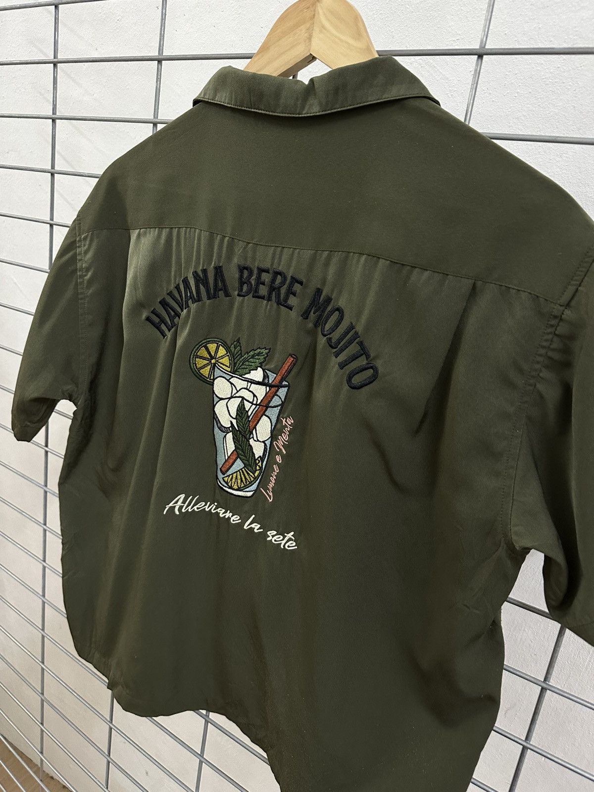 Japanese Brand Power To The People Sukajan Crop Top Open Collar Shirt Size M / US 6-8 / IT 42-44 - 8 Thumbnail