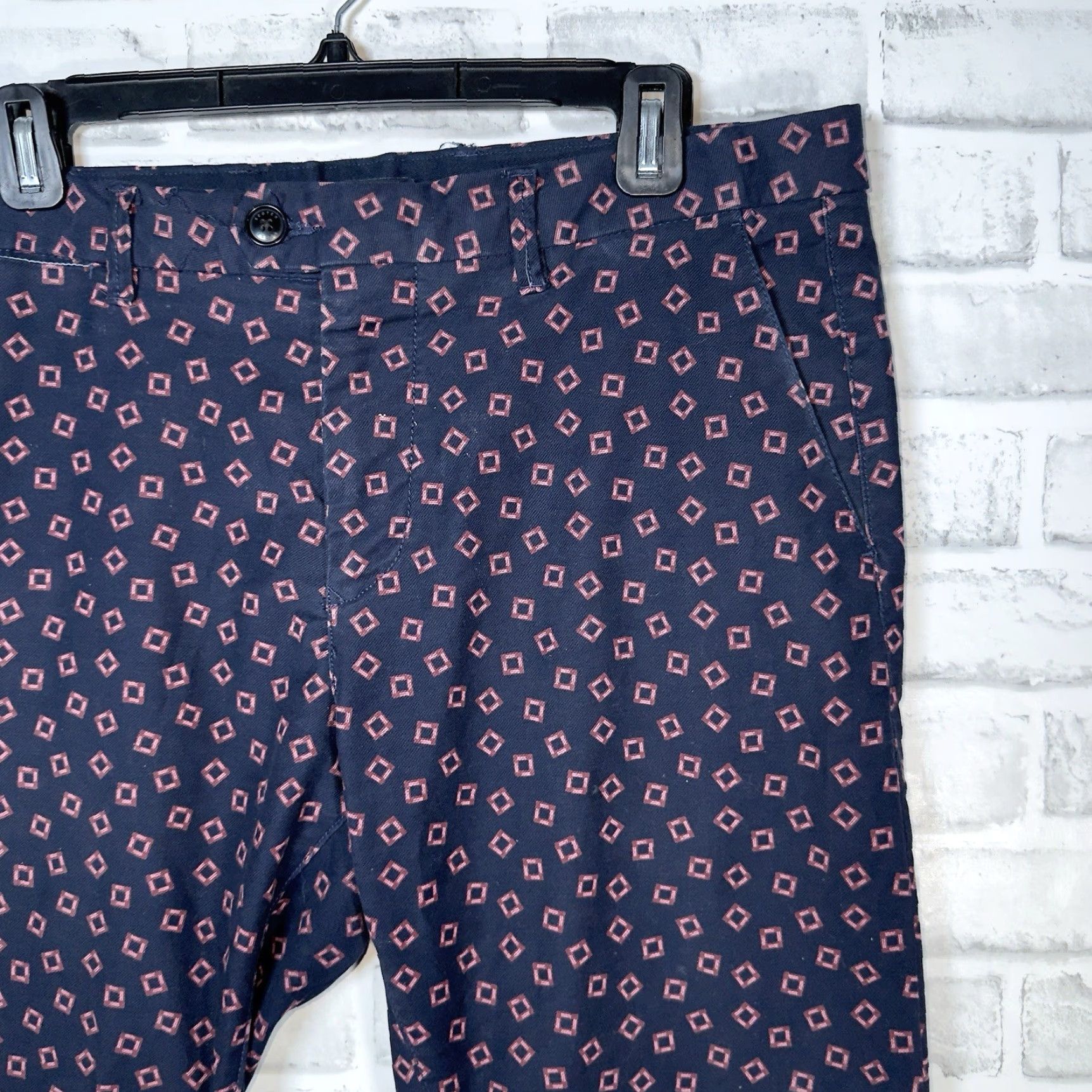 Scotch & Soda Scotch & Soda Mott Design Pants Casual Straight Mens 32x34 Blue Chino Straight Leg Men Size US 32 / EU 48 - 2 Thumbnail