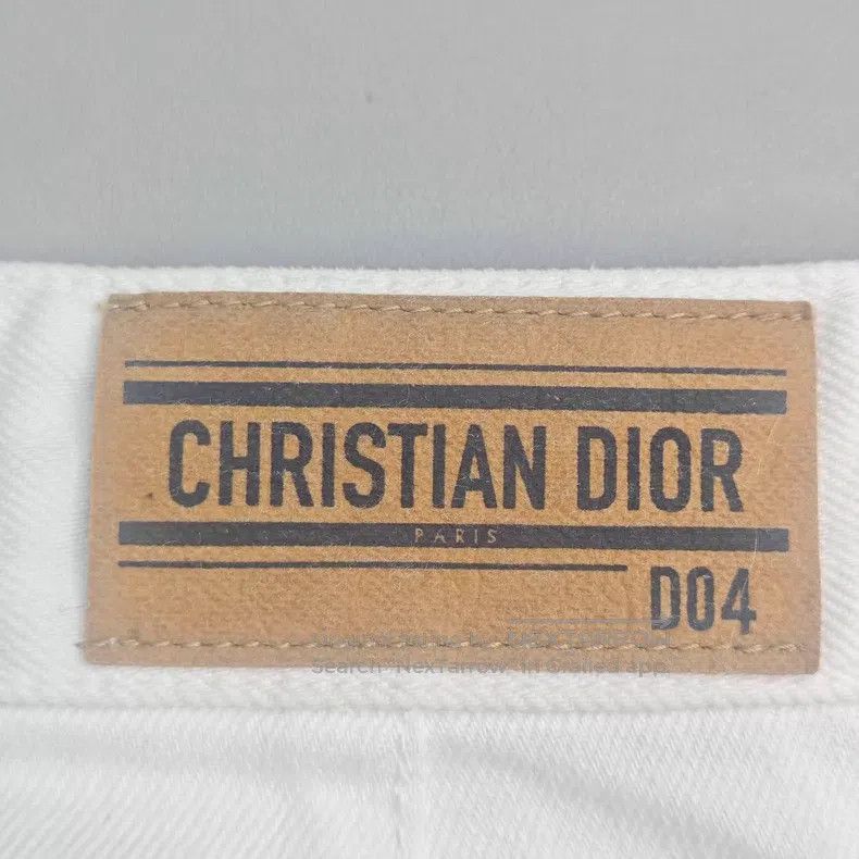 Dior Dior White leather label denim cotton trousers Size 24" / US 00 / IT 34 - 7 Thumbnail