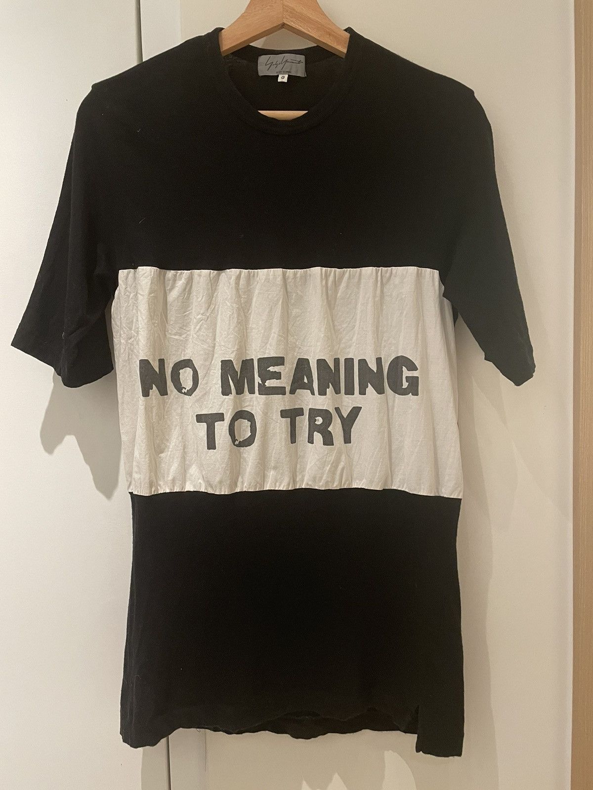 Yohji Yamamoto No Meaning To Try Tee Size US M / EU 48-50 / 2 - 1 Thumbnail