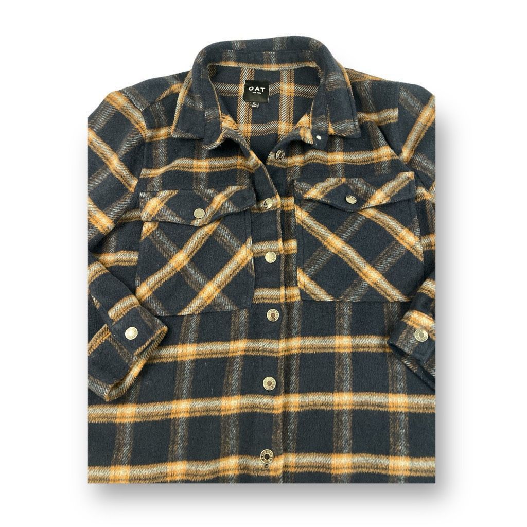 Other Oat Flannel Shacket Shirt Size Extra Large Size XL / US 12-14 / IT 48-50 - 2 Thumbnail