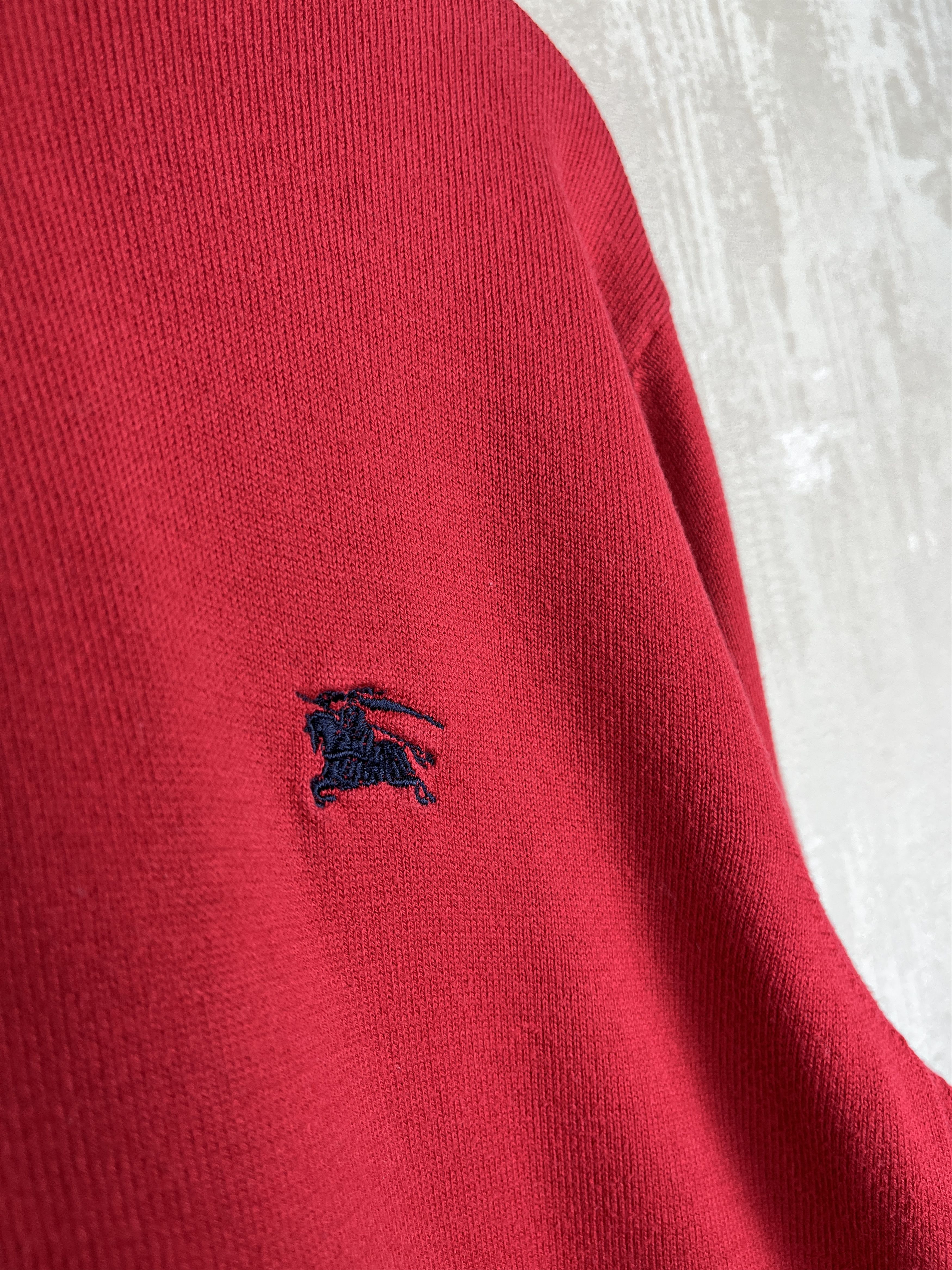Burberry Burberry London Pullover Cotton Sweater 1/4 Zip Size US L / EU 52-54 / 3 - 4 Thumbnail