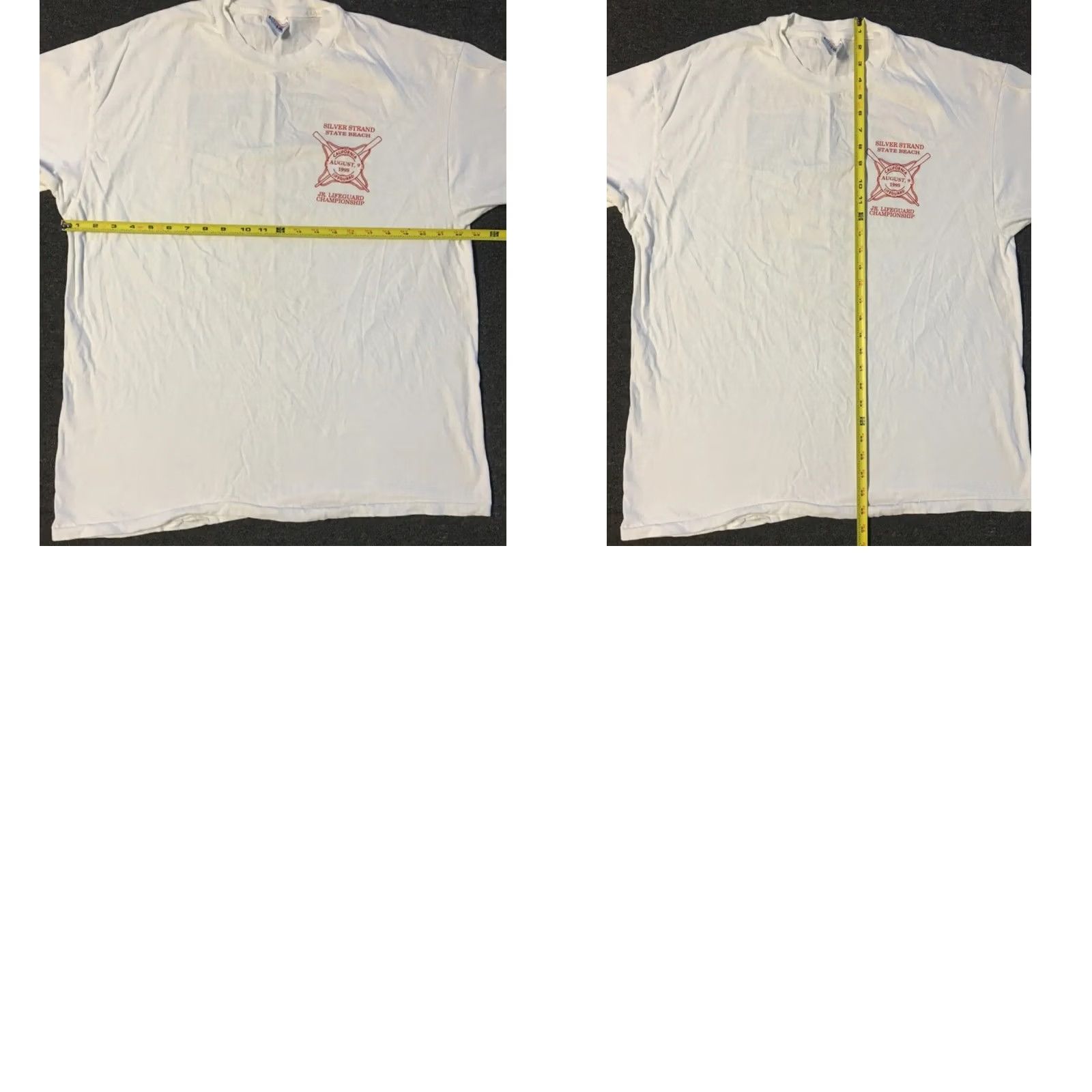 Vintage VINTAGE California Jr Lifeguard Championship Shirt XL White Men T-Shirt-Short Sleeve 90s Grunge Surf Beach Funny Stitch OP USA Size US XL / EU 56 / 4 - 8 Thumbnail