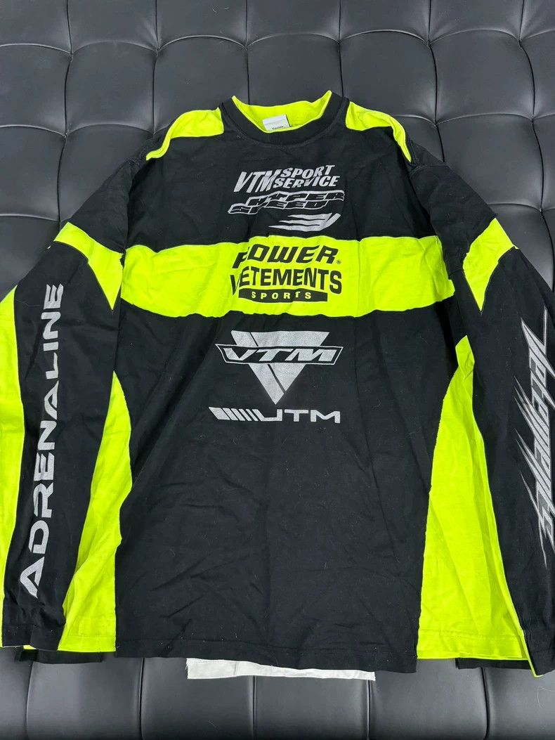 Vetements Racing Long Sleeve Patchwork Sweatshirt