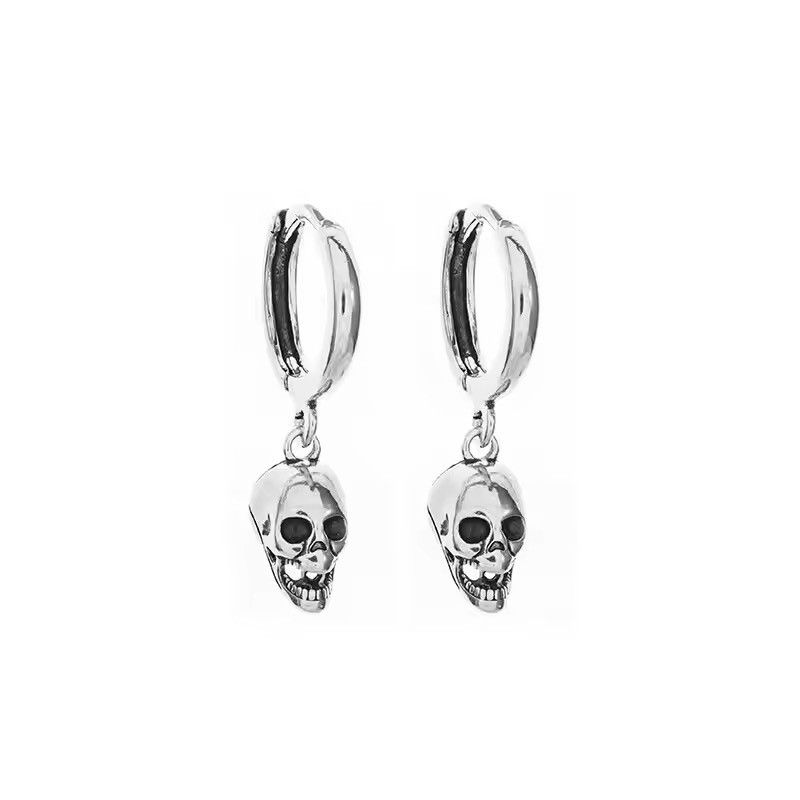 Jewelry × Vintage Vintage Goth Head Skull Earring Size ONE SIZE - 5 Thumbnail