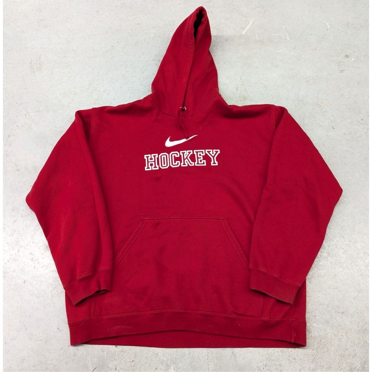Nike × Vintage Vintage Nike Hockey Center Swoosh Made in Canada Hoodie Size US XXL / EU 58 / 5 - 1 Thumbnail