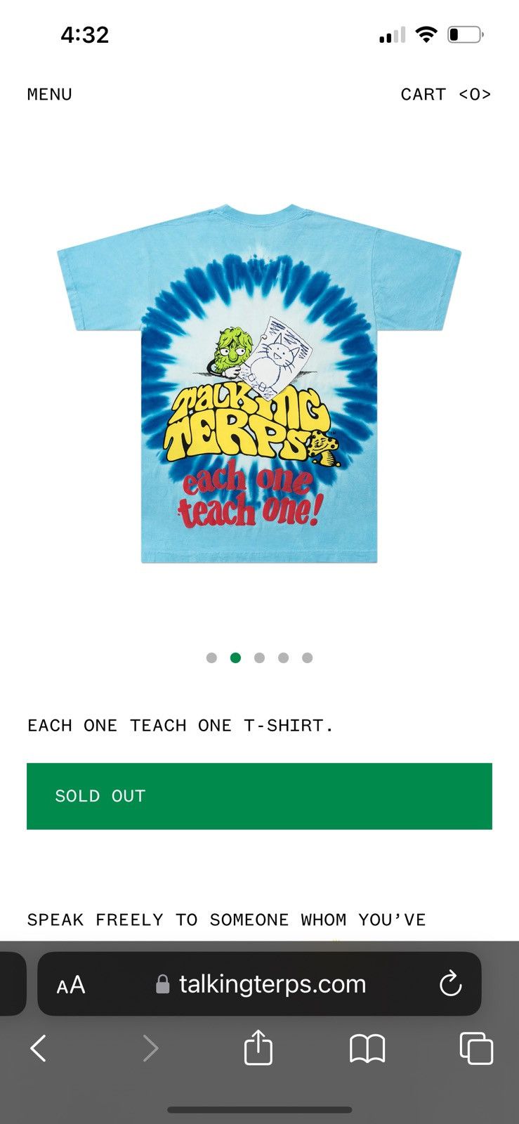 Flatbush Zombies × Talking Terps Each one teach one! Talking terps Size US M / EU 48-50 / 2 - 2 Thumbnail