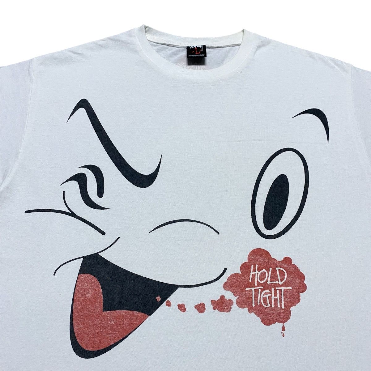 Stussy × Vintage Rare‼️🔥Vintage Stussy Hold Tight Graphic T-Shirt Size US M / EU 48-50 / 2 - 3 Thumbnail