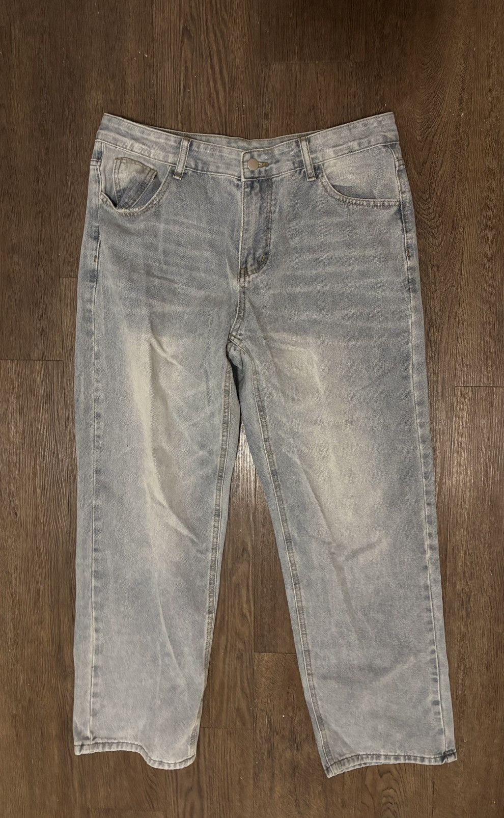 Other Light Wash Baggy Straight Leg Jeans Size US 32 / EU 48 - 1 Thumbnail