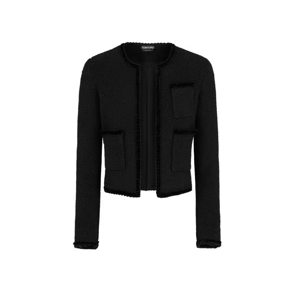 o1loc1c1225 GIK037 Chasseur Knitted Jacket in Black