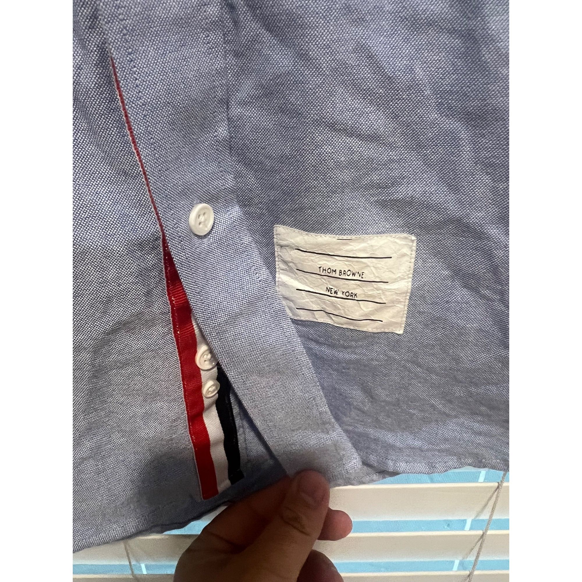 Thom Browne Oxford Made in USA Long Sleeve Button Up Shirt -