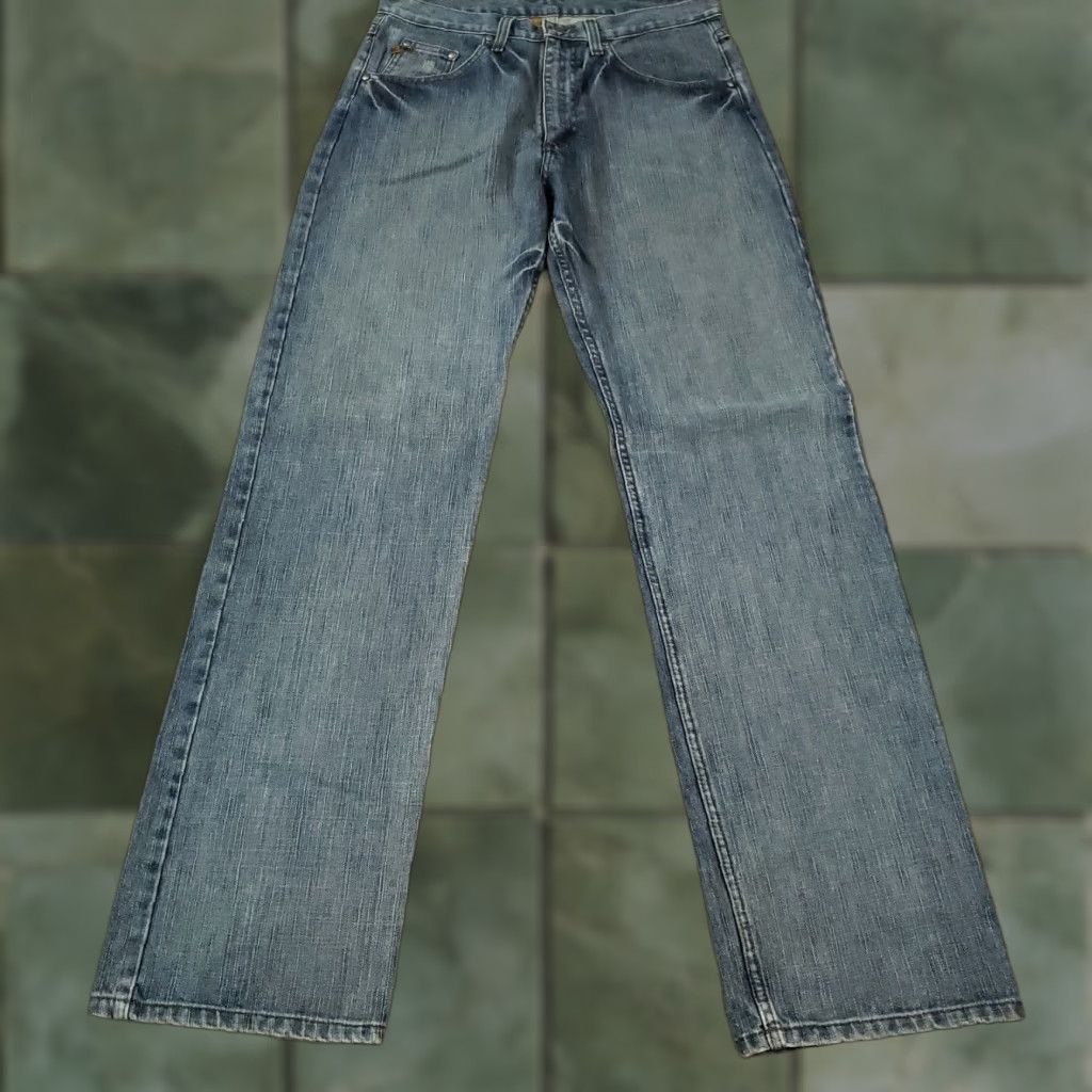 Vintage Twenty X Jeans Mens 33x35 Blue Denim Straight Leg Regular Fit Cotton 5 Pocket Size US 33 - 1 Thumbnail