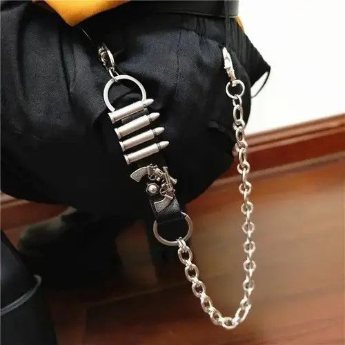 Jewelry Punk Bullet Belt Pants Chain Size ONE SIZE - 2 Thumbnail