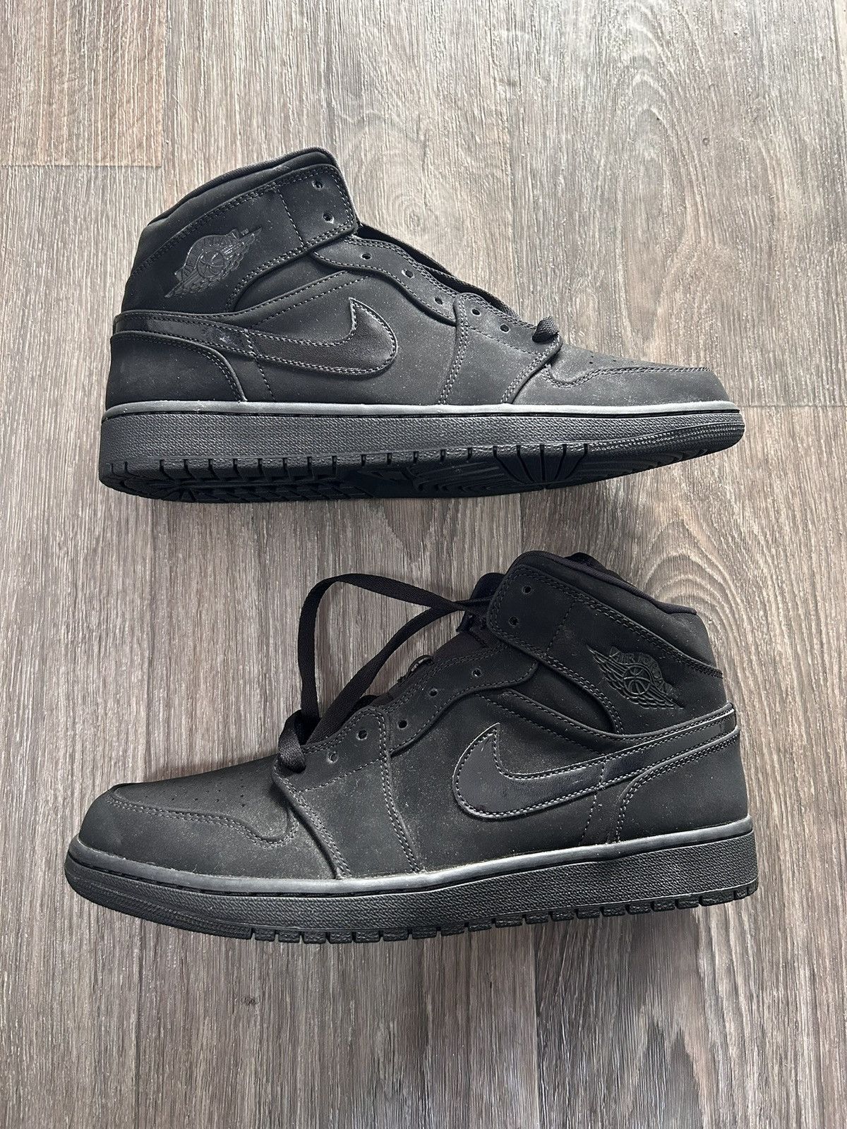 Jordan Brand Jordan 1 Mid ‘Triple Black Suede’ (2020) Size US 12 / EU 45 - 1 Thumbnail