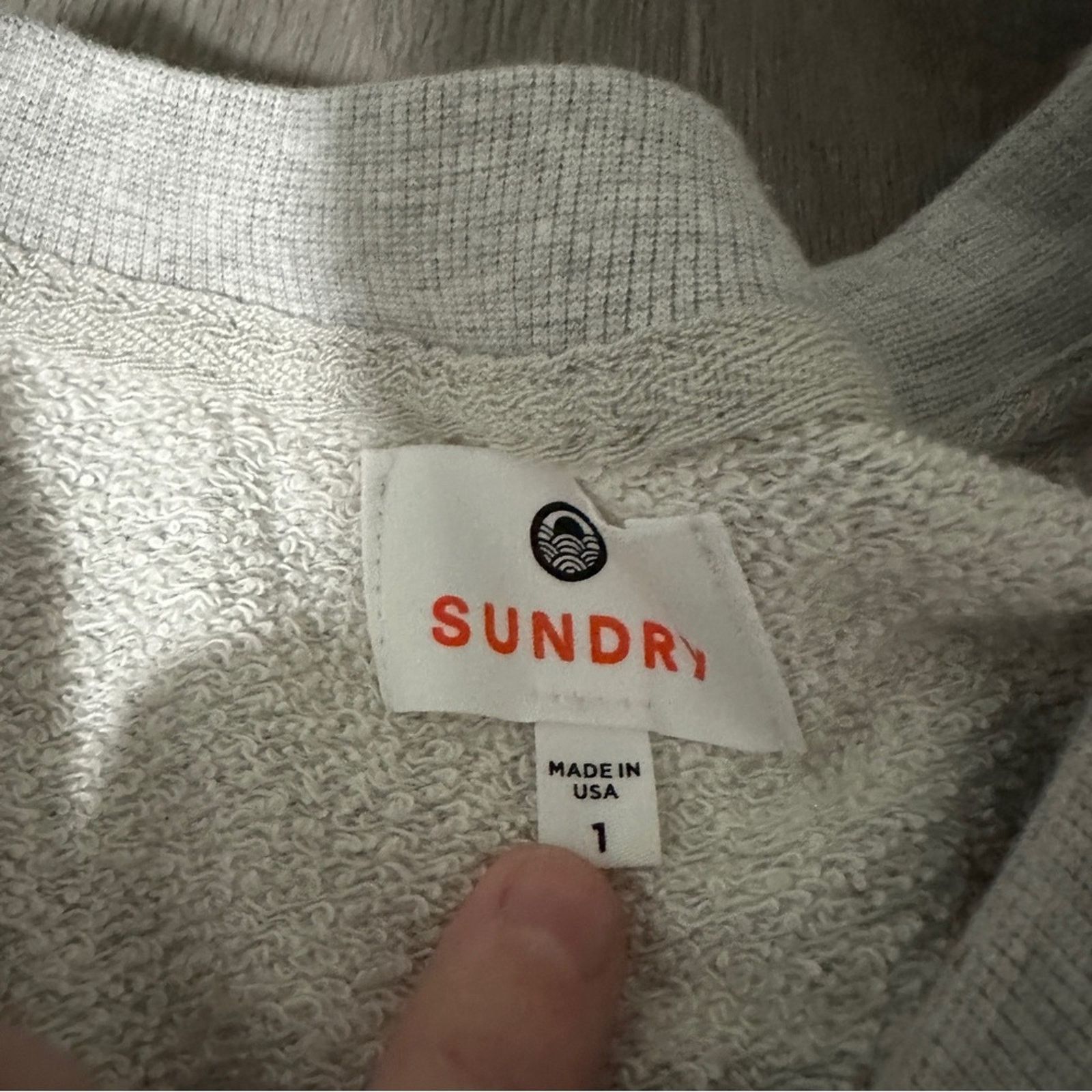 Sundry Sundry Gray Hang Loose Long Sleeve Crewneck Sweater Sz 1 (S) Size S / US 4 / IT 40 - 6 Thumbnail