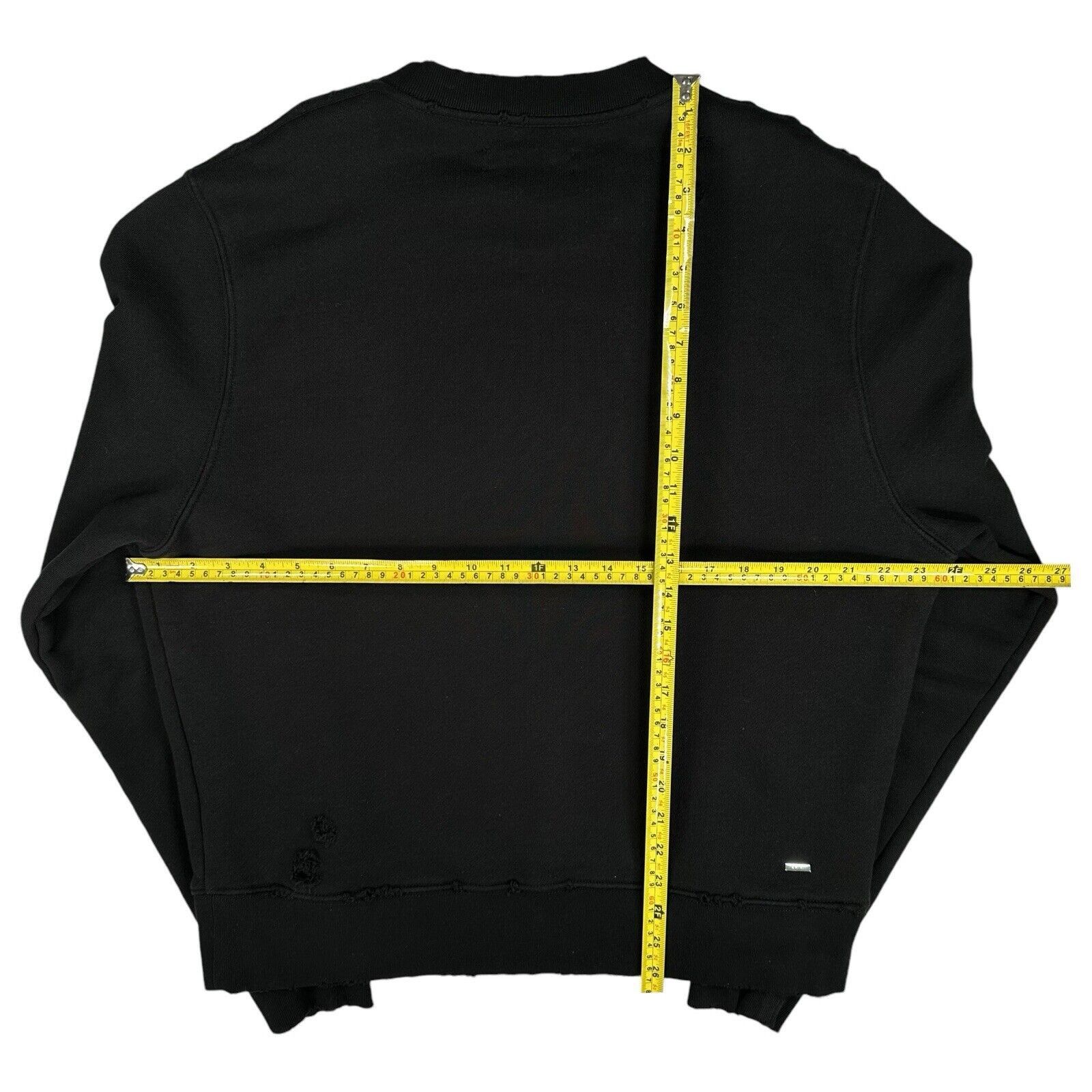 Amiri Amiri Size S Black Sweatshirt Distressed Yellow Chest Logo Size US S / EU 44-46 / 1 - 2 Thumbnail