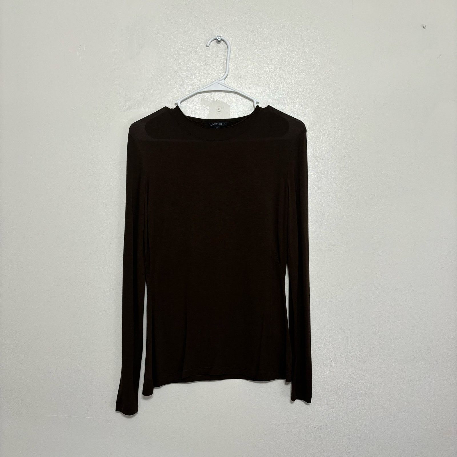 Other Lafayette 148 New York Chocolate Brown Long Sleeve Shirt Size S / US 4 / IT 40 - 1 Thumbnail