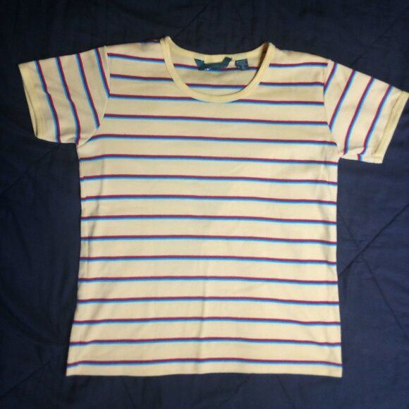 Vintage Vintage 80s Editions Striped T-Shirt Size M / US 6-8 / IT 42-44 - 2 Thumbnail