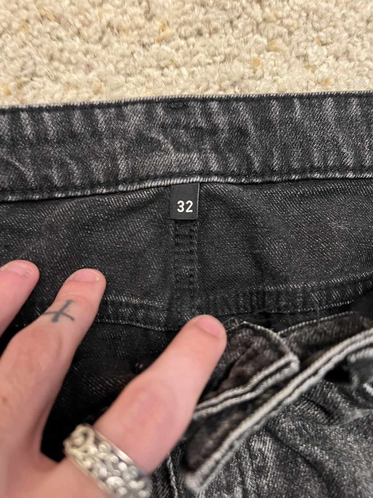 basketcase gallery Basketcase LAX faded black flare denim